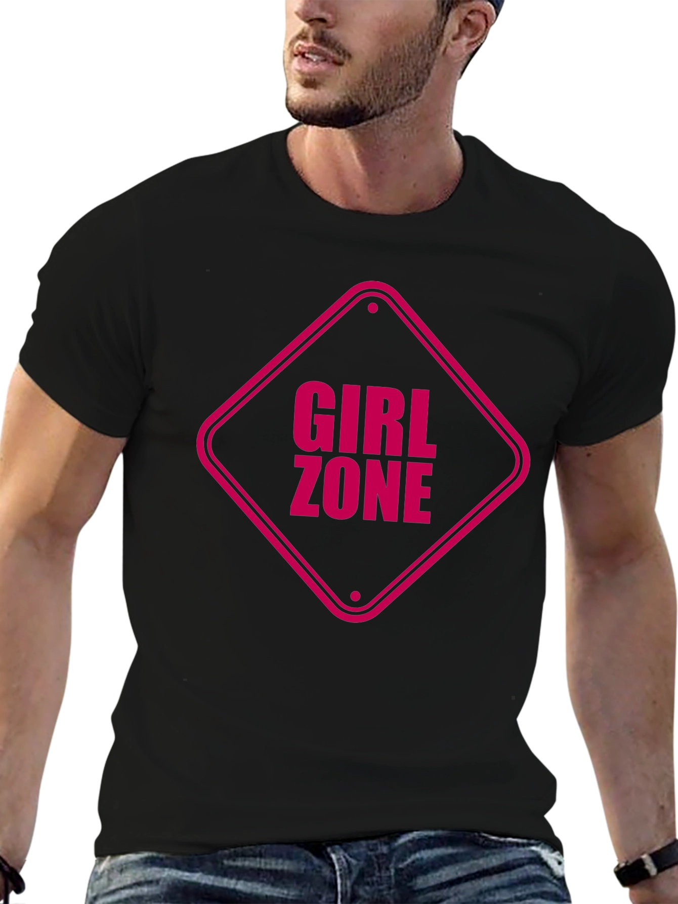 Black Girl Zone Graphic Tee - Black Cotton T-Shirt view 6