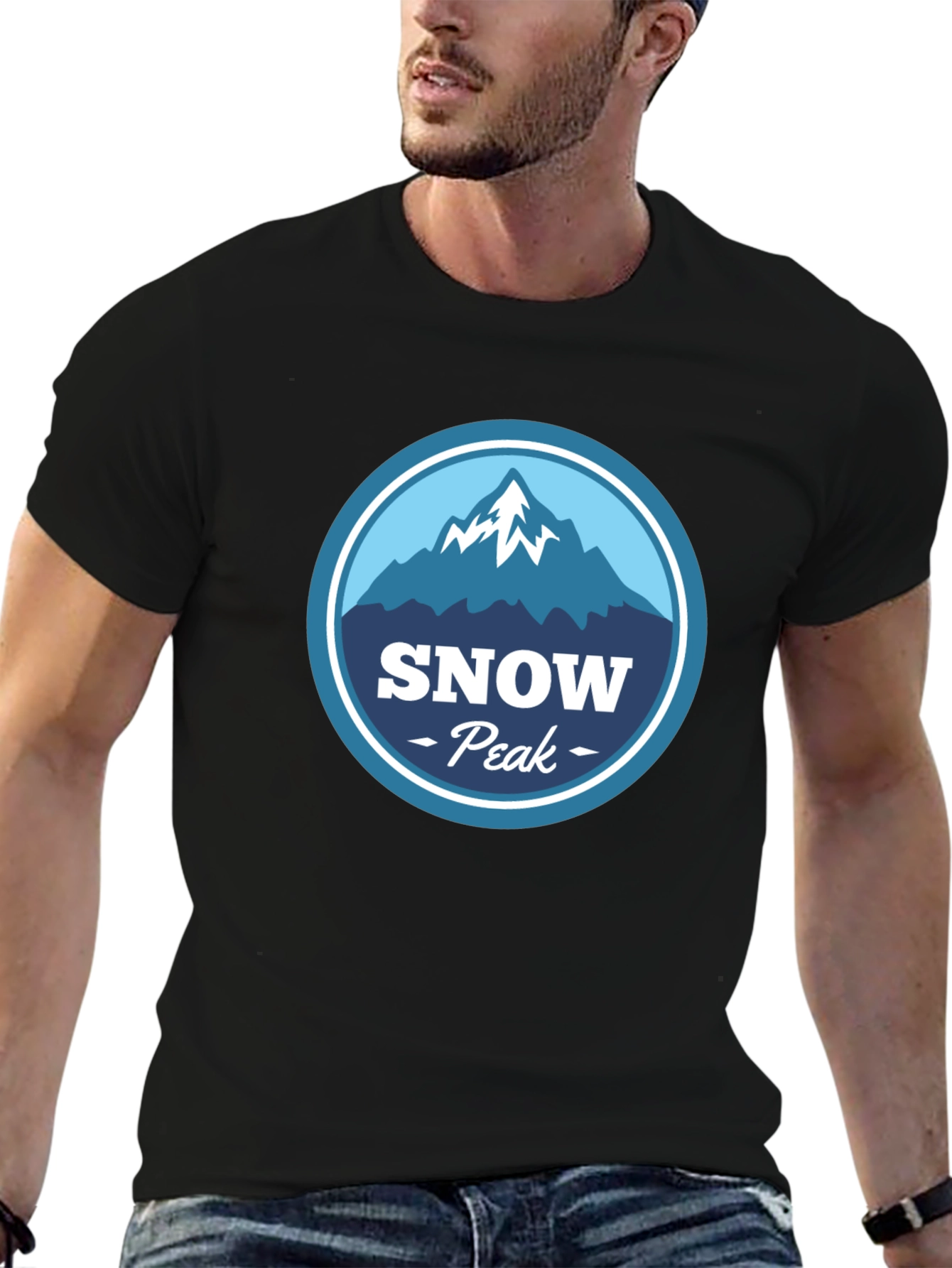 Black Snow Peak Graphic Tee - Mountain Adventure view 6