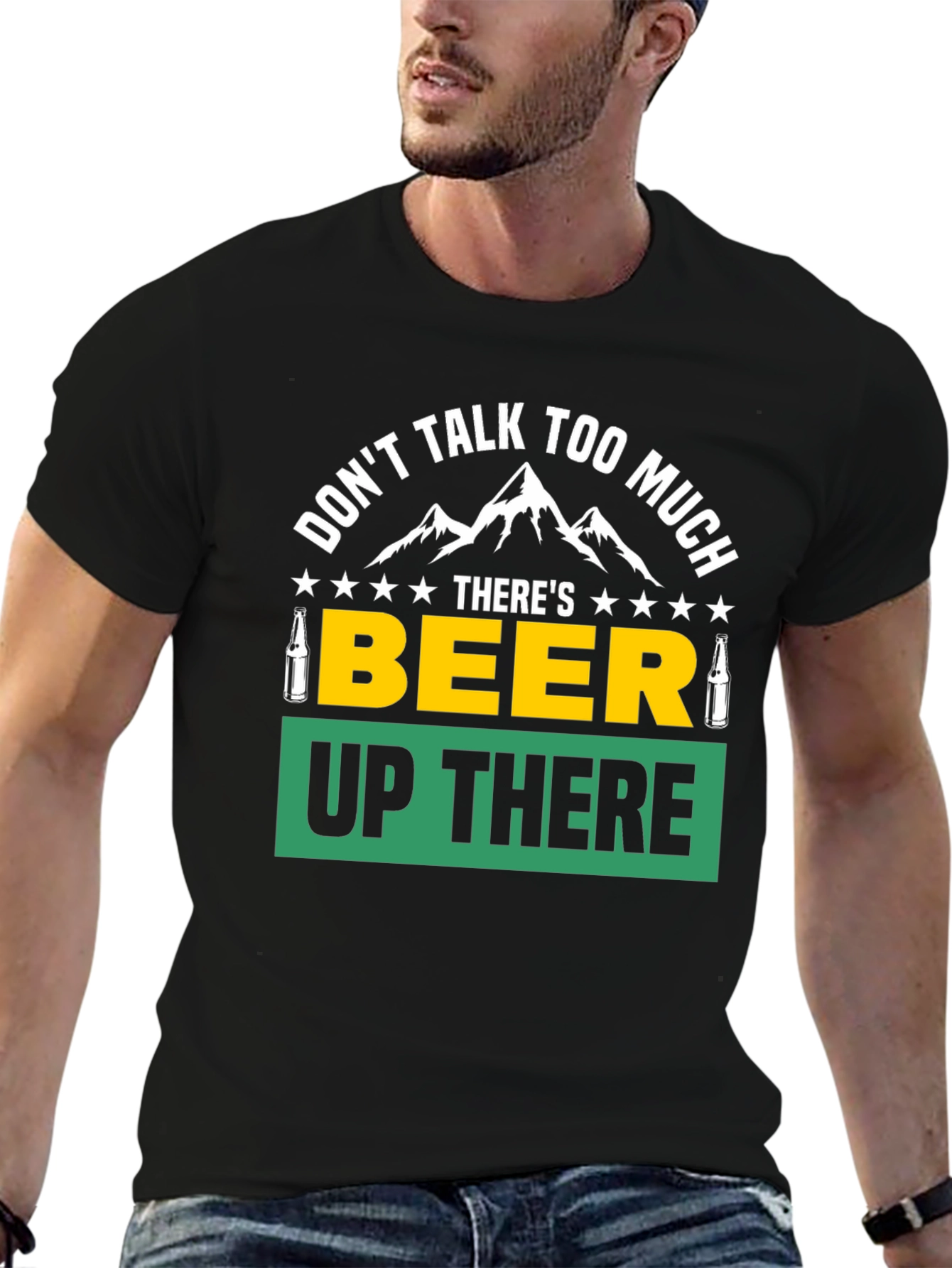 Black Don't Talk, Beer Up There Graphic Tee view 6