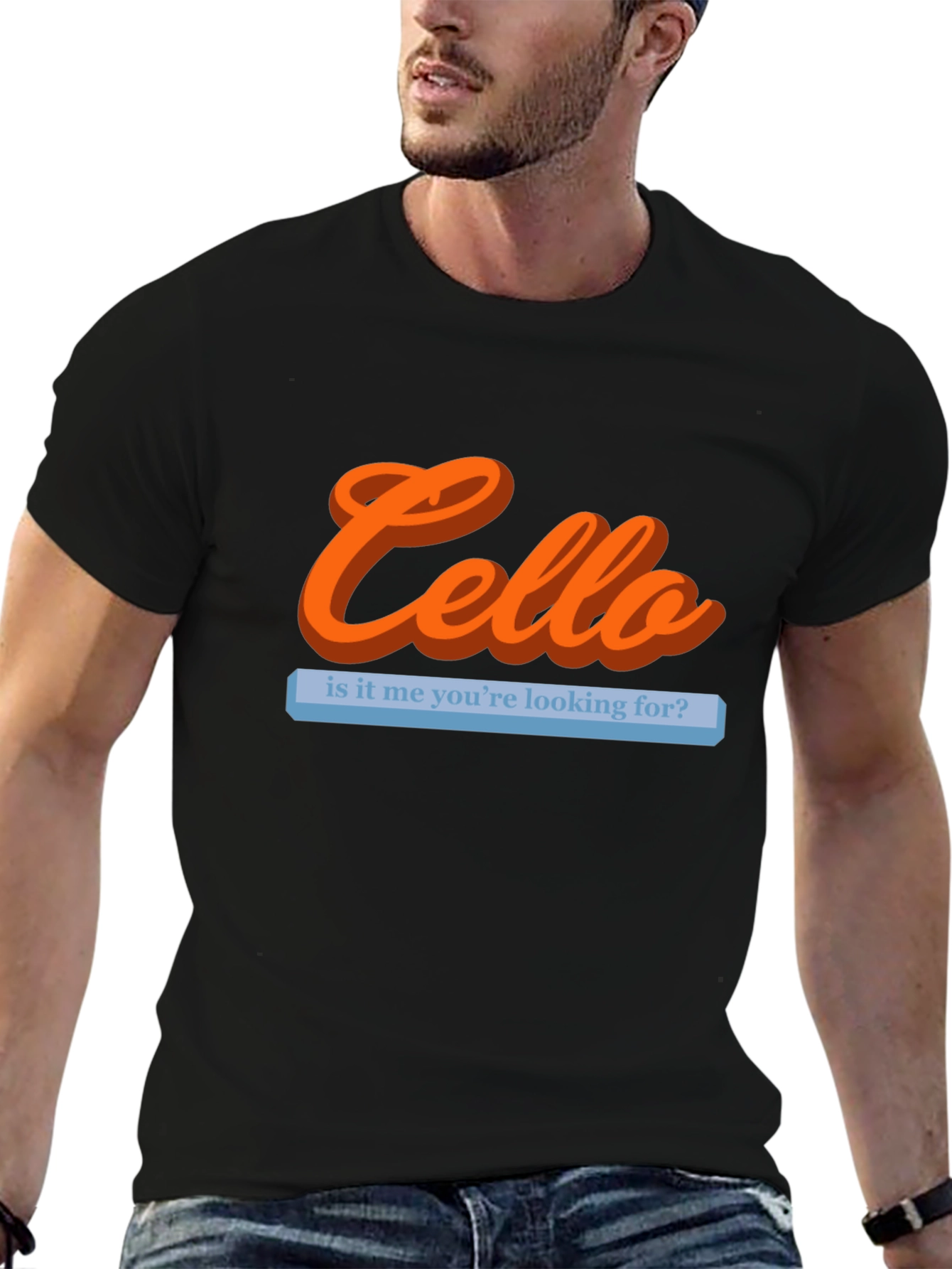 Black Cello Is It Me You're Looking For T-Shirt view 6