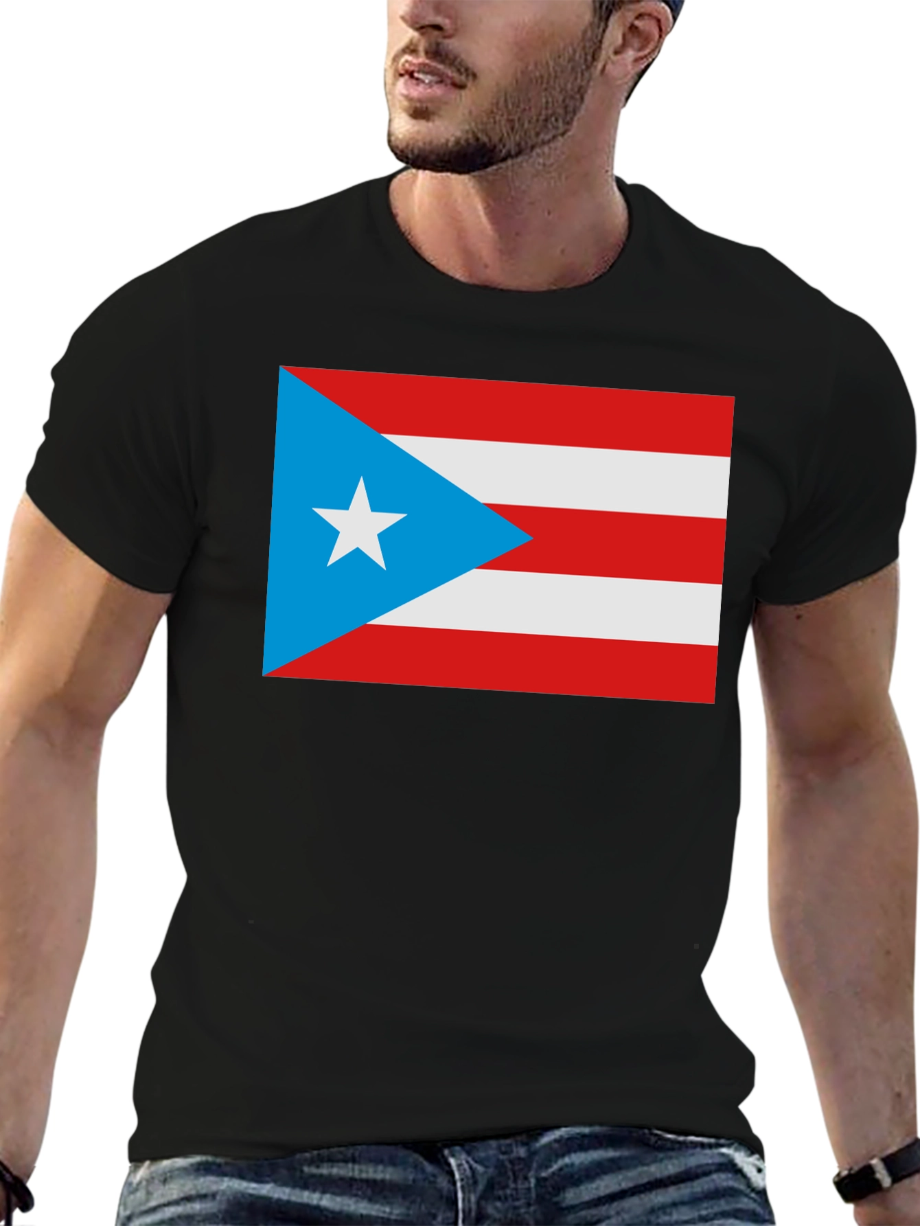 Black Puerto Rico Flag T-Shirt - Pride & Style view 6