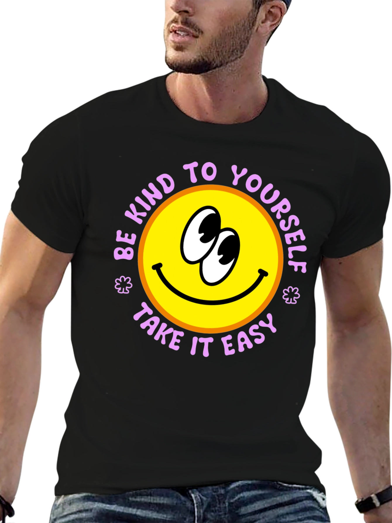 Black Be Kind to Yourself Graphic T-Shirt view 6