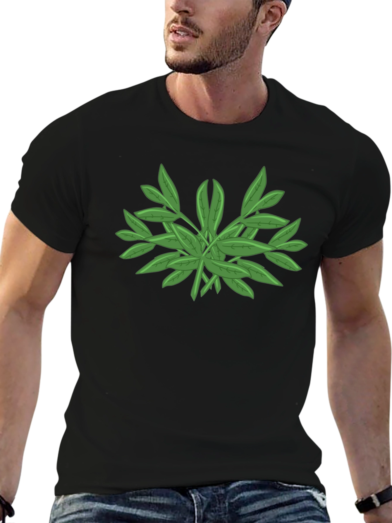 Black Olive Branch Graphic T-Shirt view 6