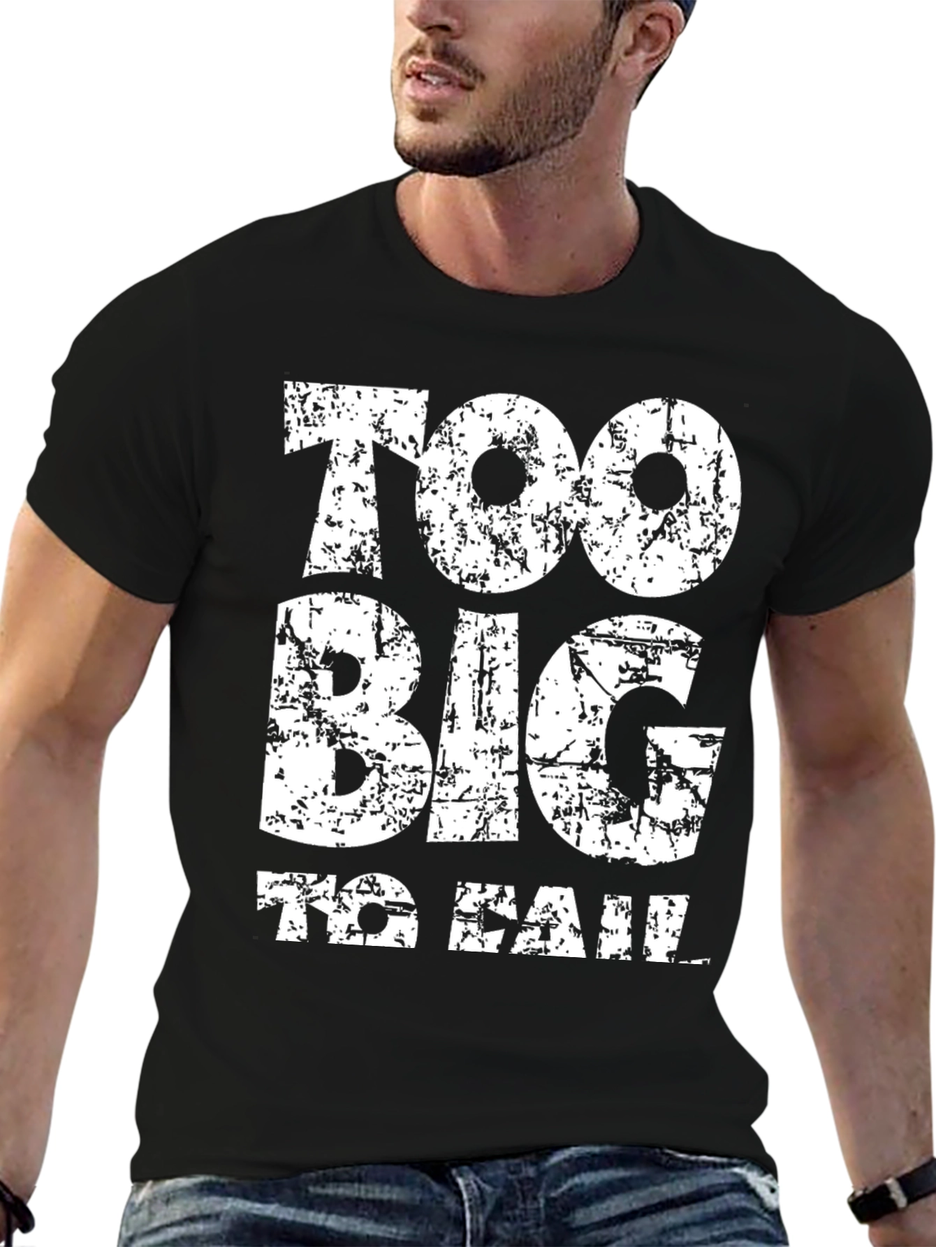 Black Too Big to Fail Graphic Tee view 6