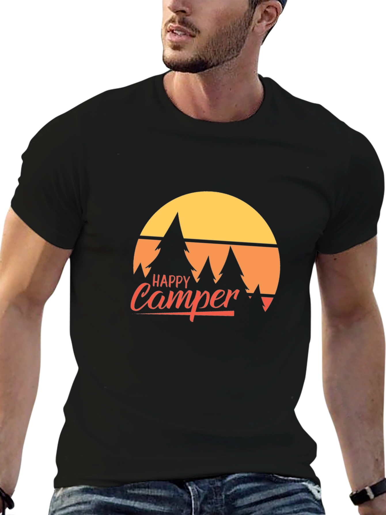 Black Happy Camper Graphic Tee - Adventure Awaits! view 6