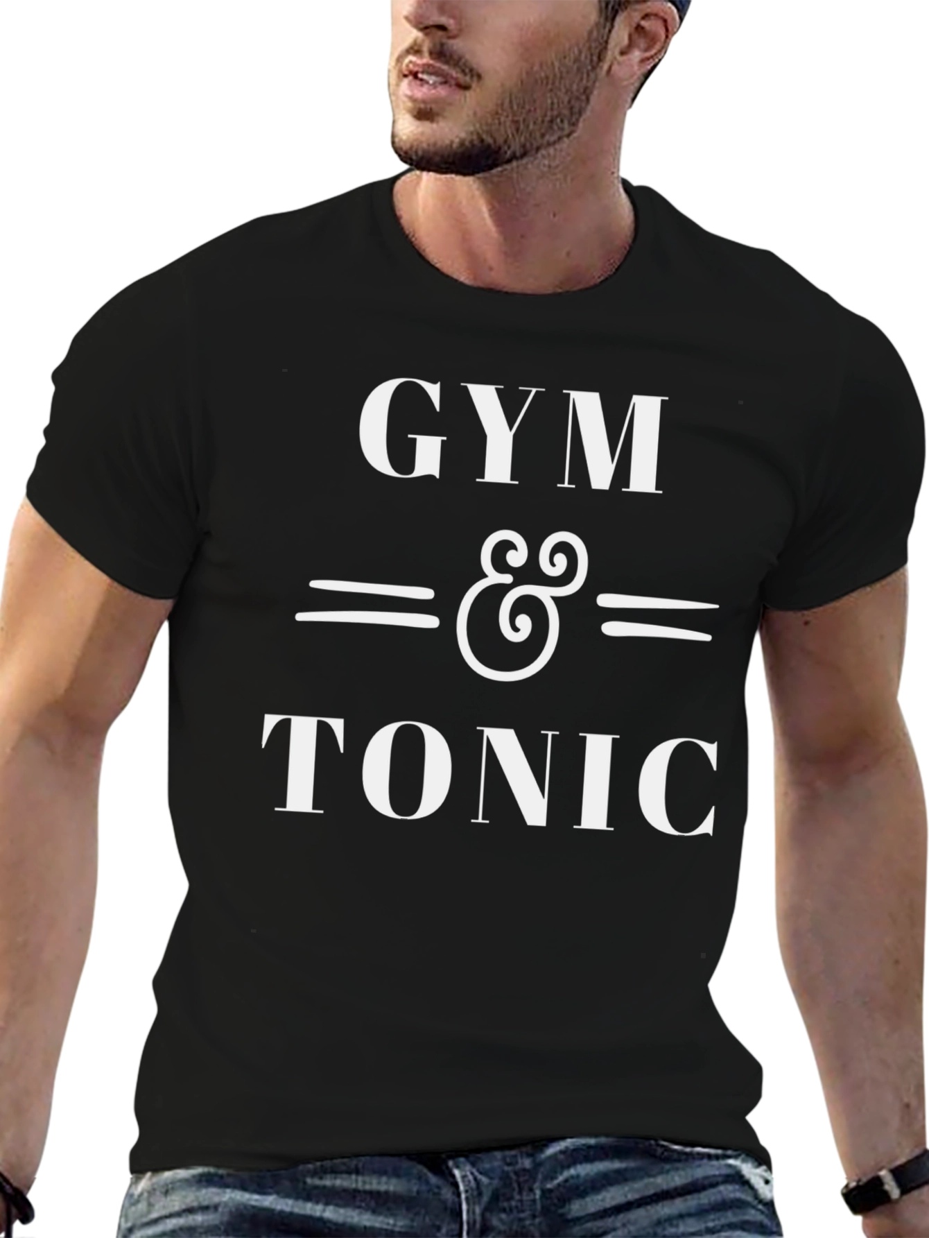 Black Gym & Tonic Graphic T-Shirt - Black view 6