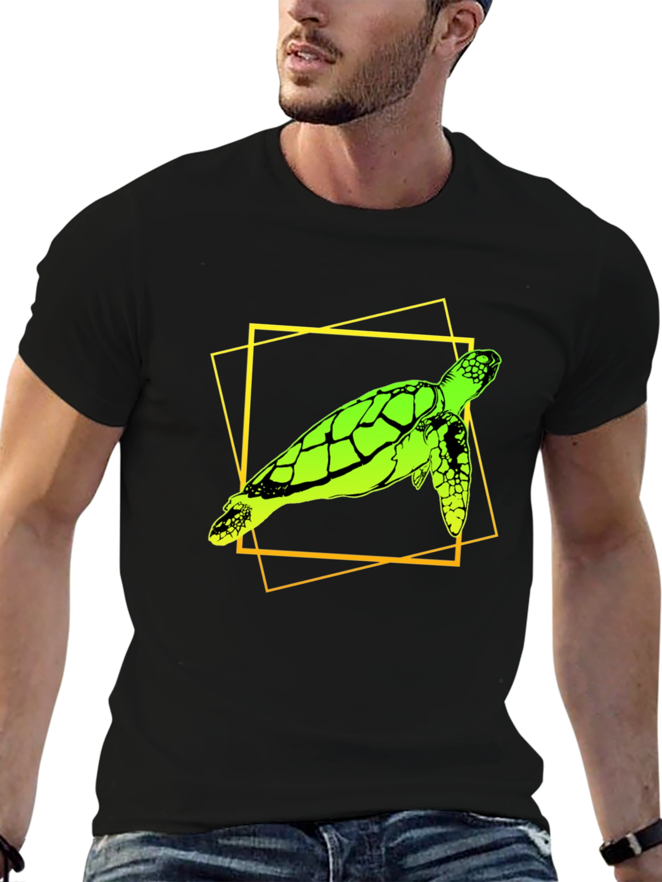 Black Turtle Graphic Tee - Black view 6
