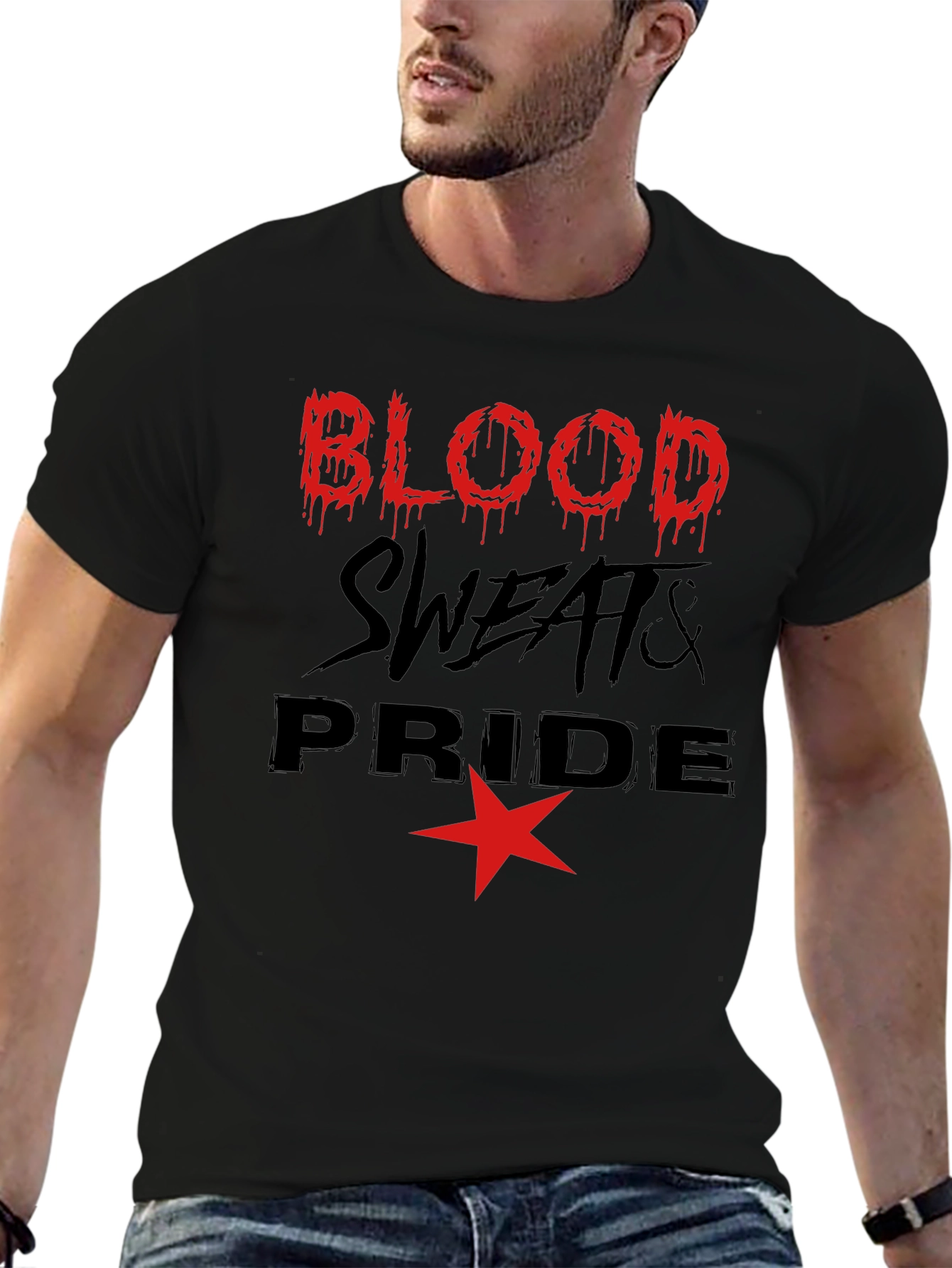 Black Blood Sweats & Pride Graphic Tee view 6