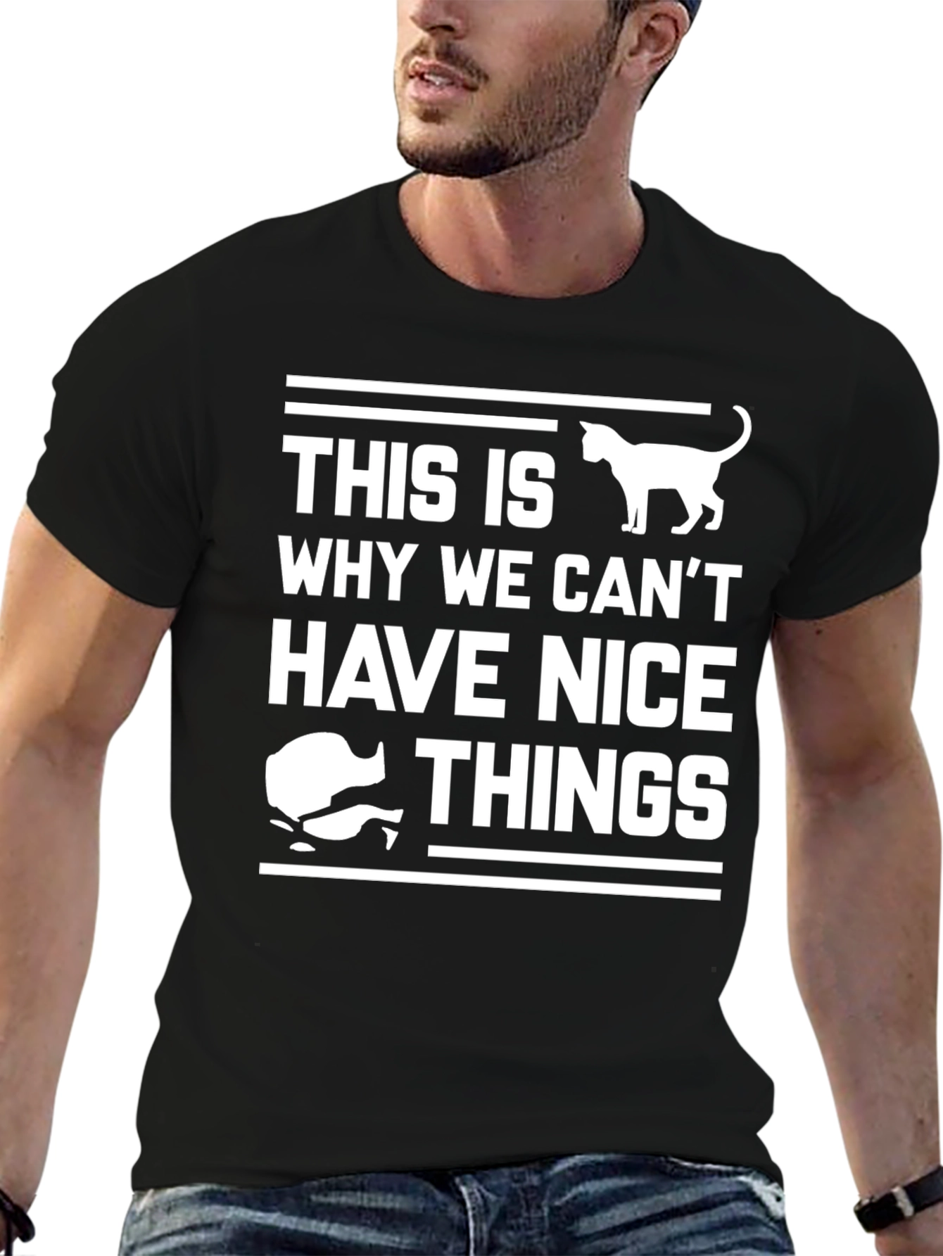 Black Cat Lover T-Shirt: This Is Why We Can't Have Nice Things view 6