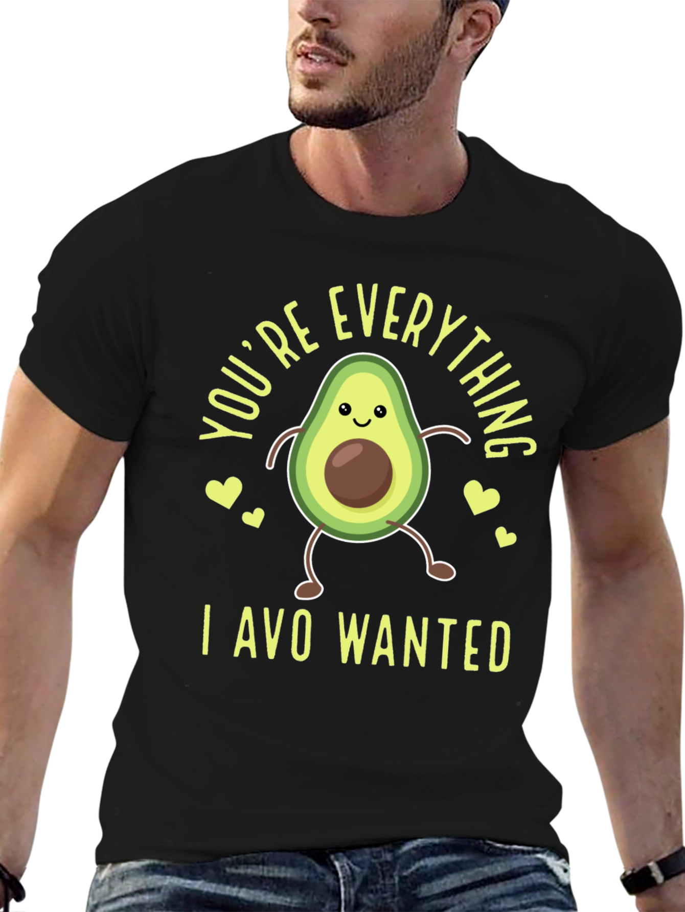 Black Avocado Everything I Avo Wanted Funny Pun T-Shirt view 6