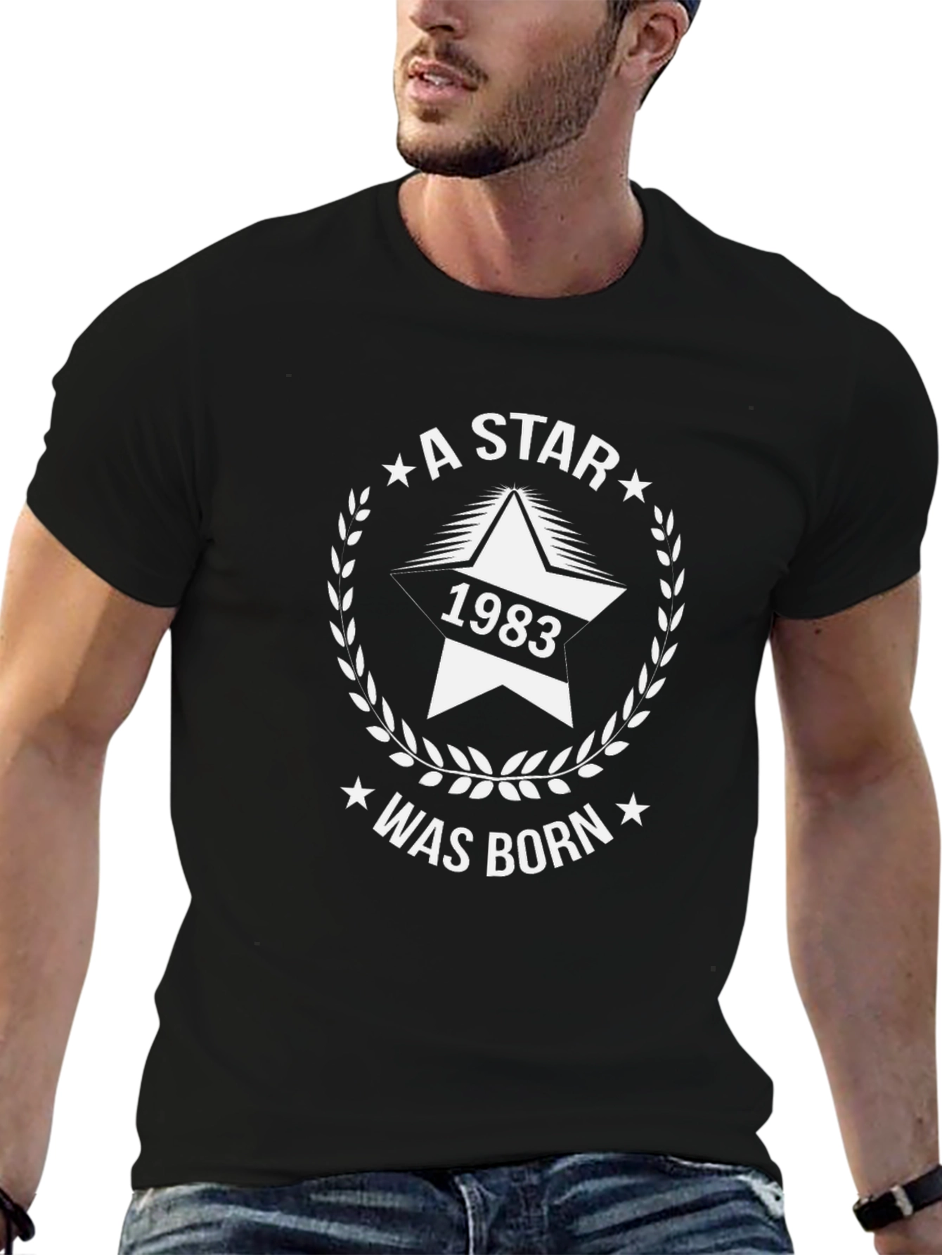 Black A Star Was Born 1983 Black T-Shirt view 6