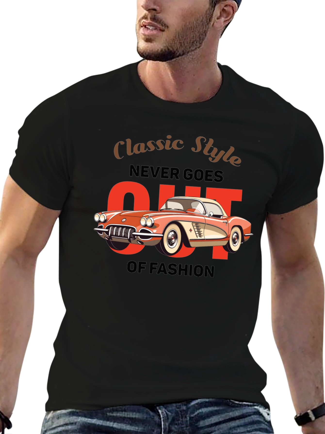 Black Classic Style Never Goes Out Of Fashion T-Shirt view 6