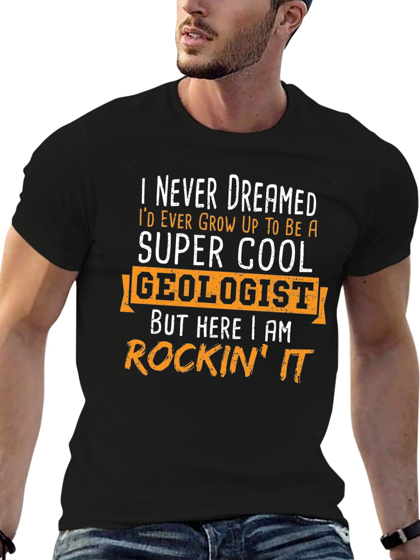 Black Super Cool Geologist Graphic T-Shirt - Rockin' It! view 6