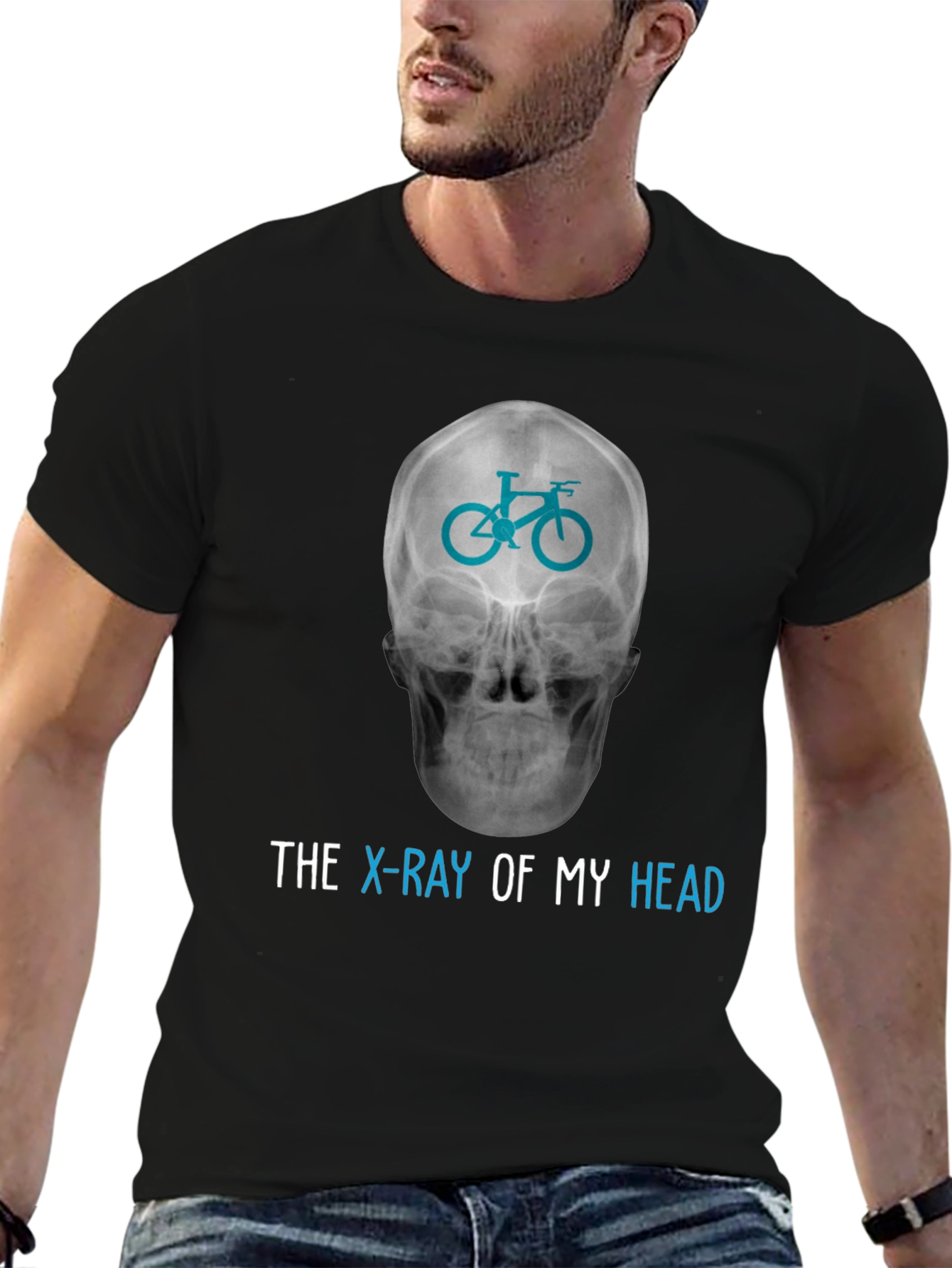 Black Bike X-Ray T-Shirt - Cycle on the Brain view 6