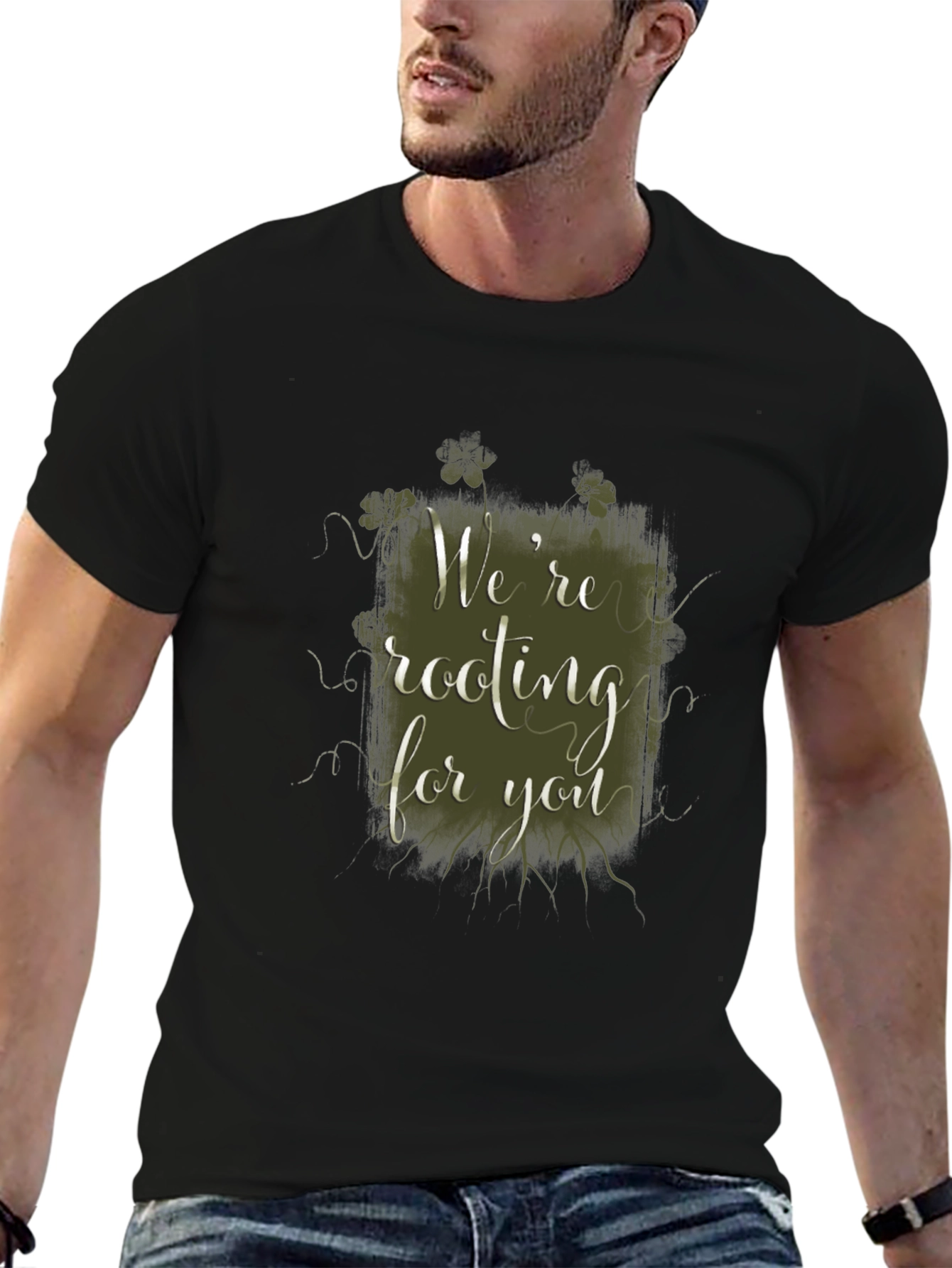 Black We're Rooting for You Graphic Tee view 6