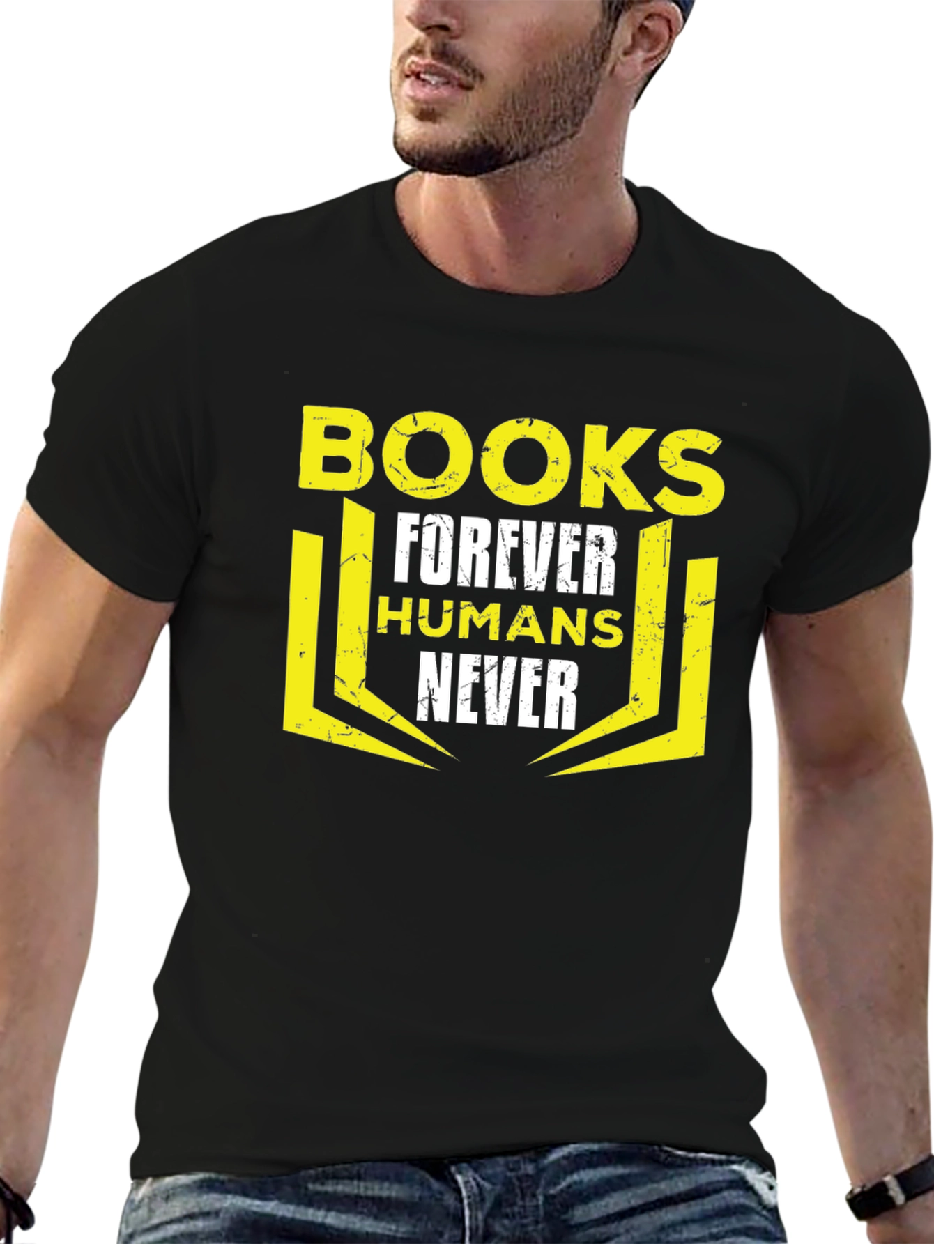 Black Books Forever Humans Never Graphic T-Shirt view 6
