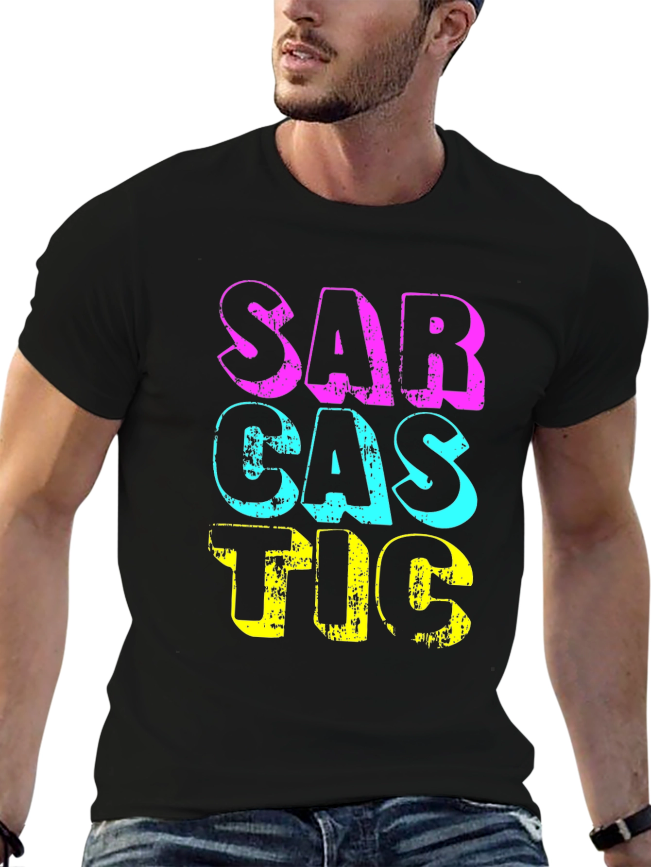 Black Sarcastic Graphic T-Shirt - Funny Statement Tee view 6