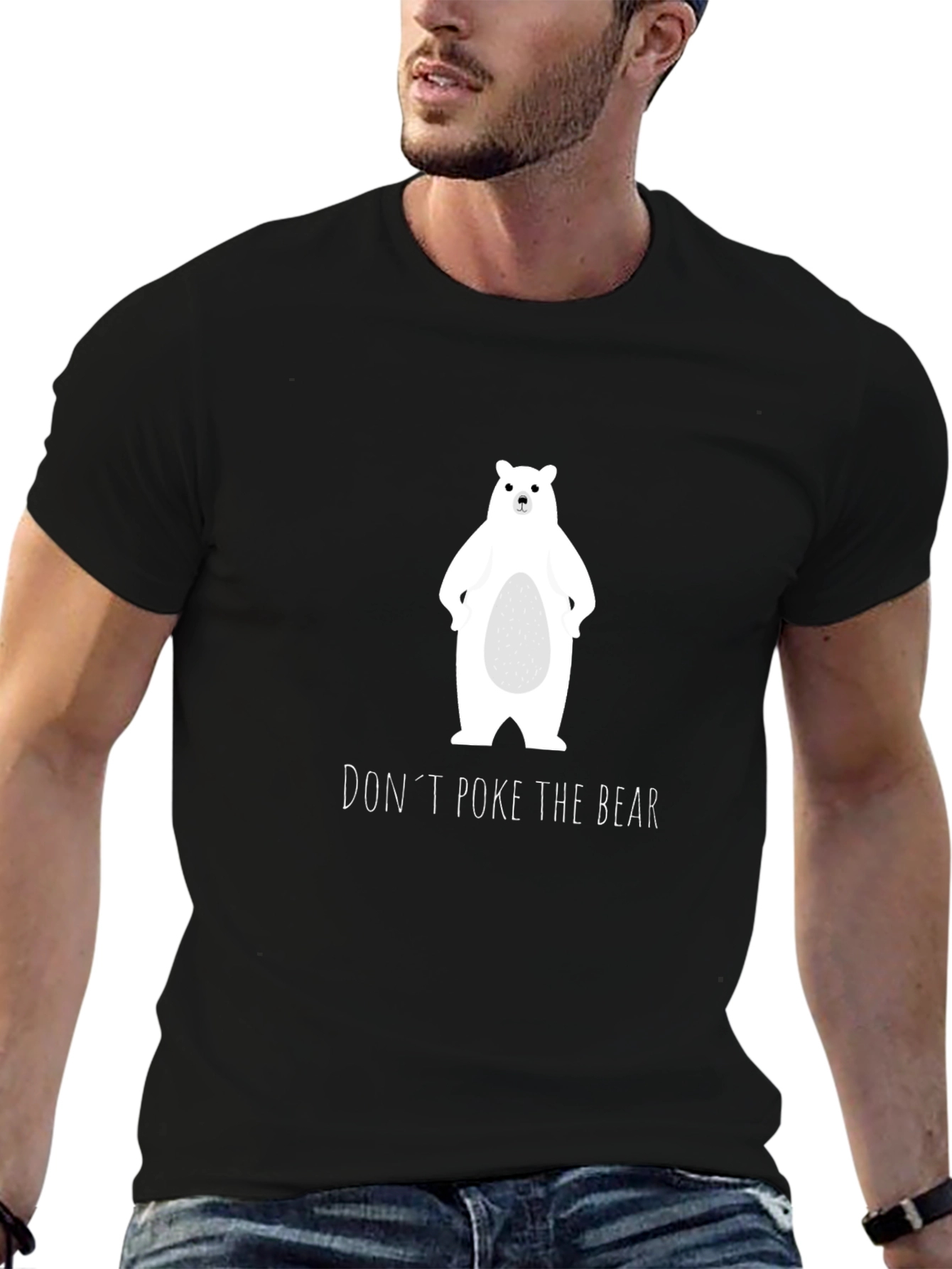 Black Don't Poke the Bear Graphic Tee view 6