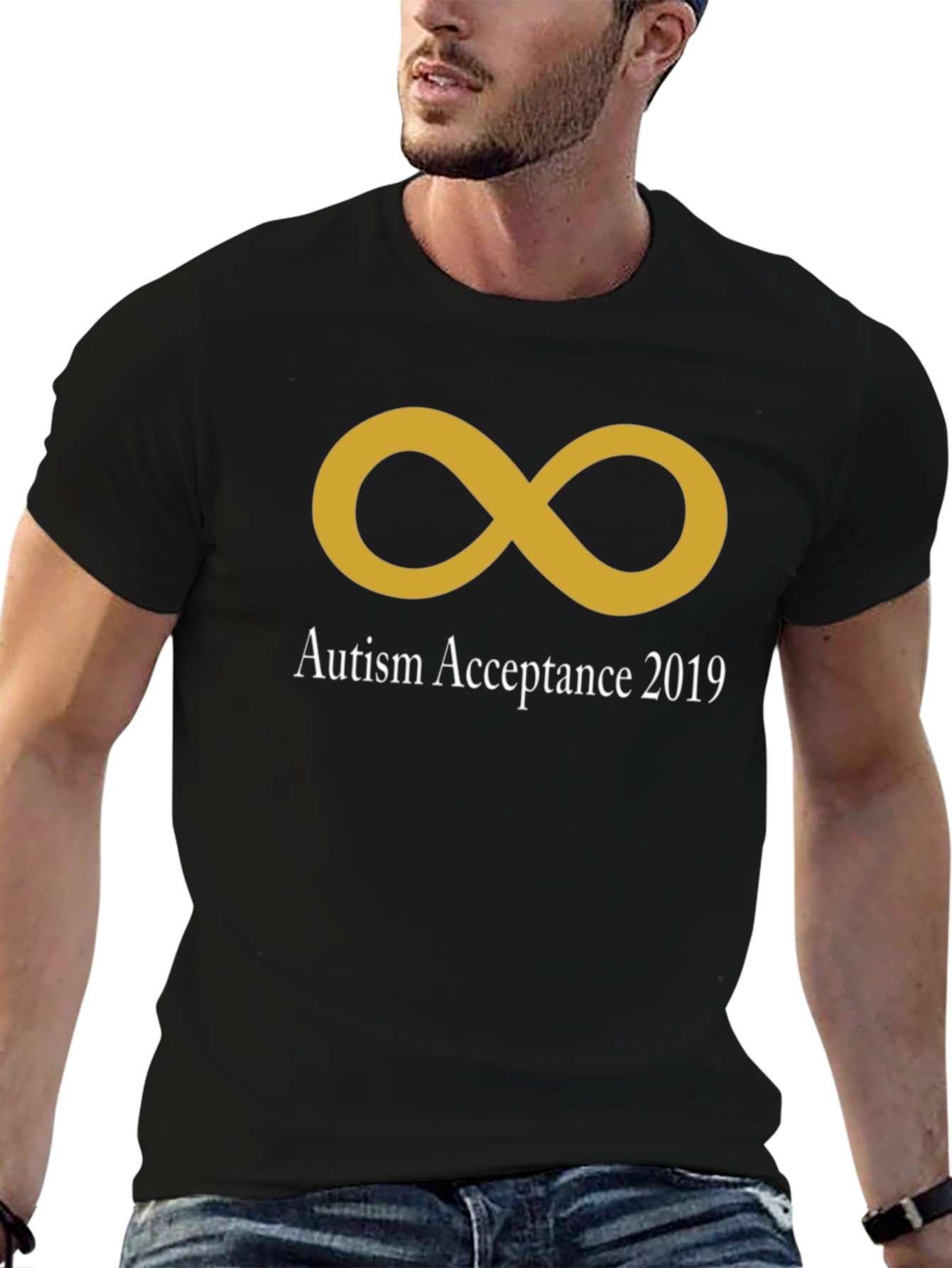 Black Autism Acceptance 2019 Graphic T-Shirt view 6