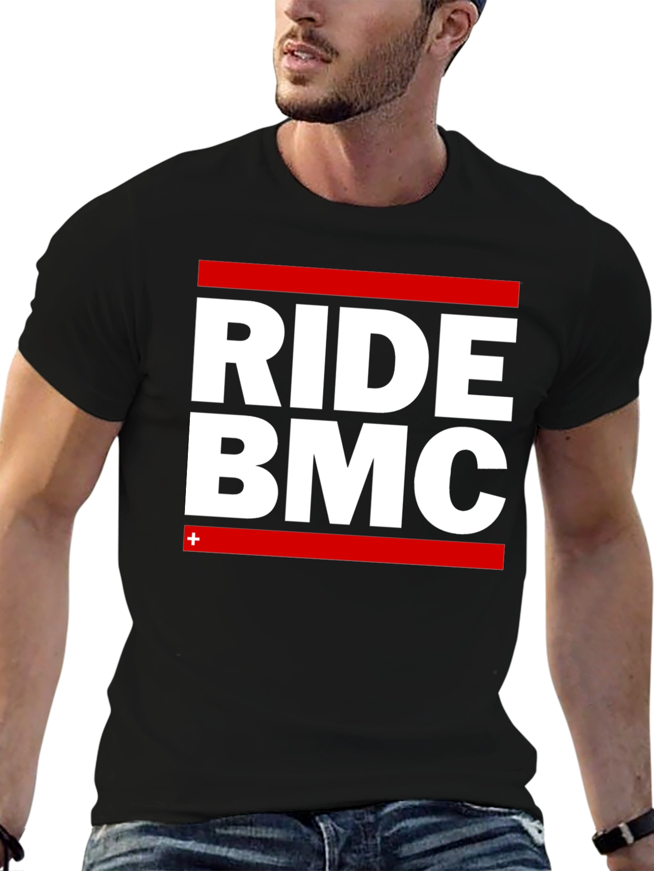 Black Ride BMC Graphic Tee - Black Cotton T-Shirt view 6
