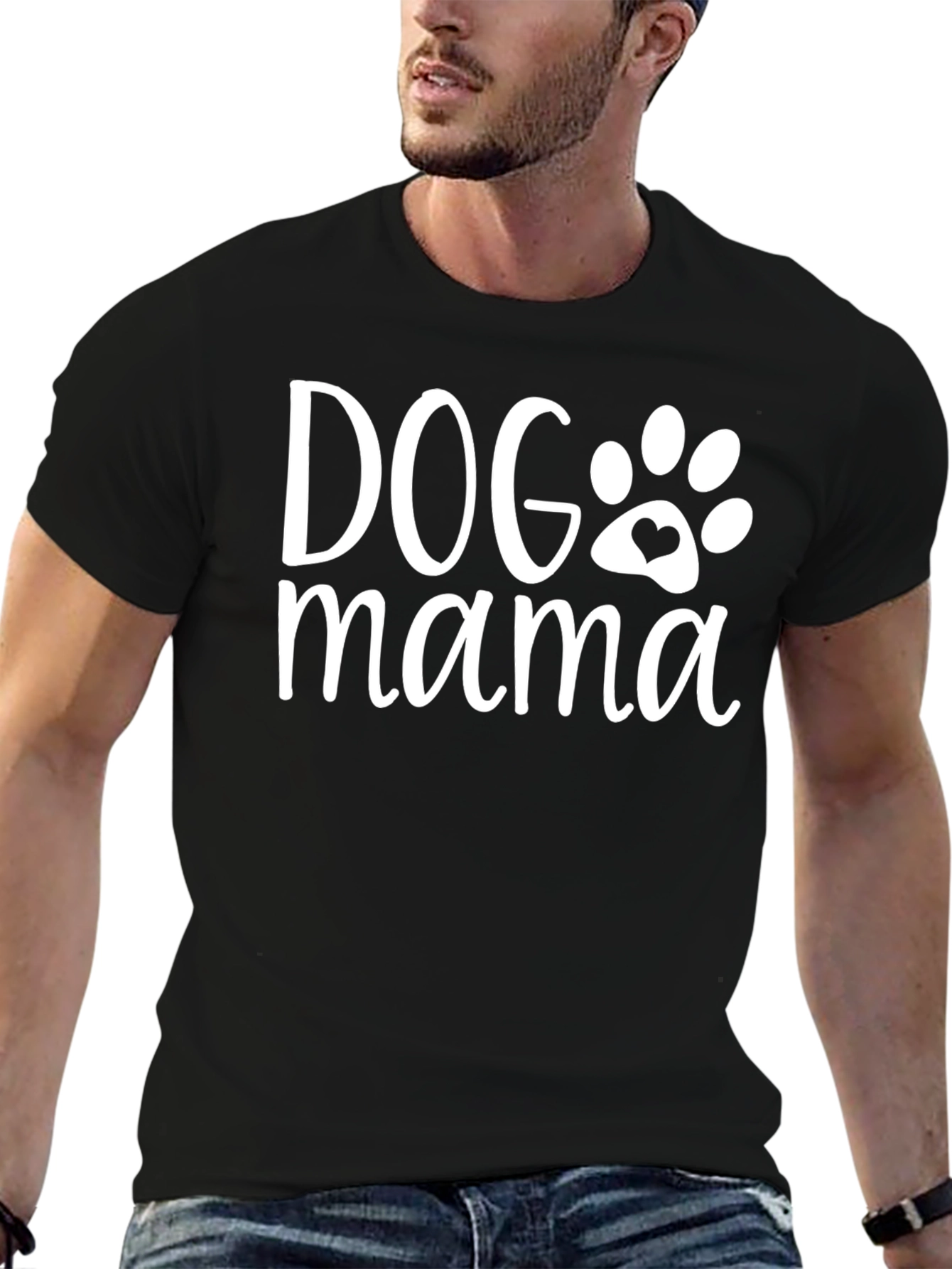 Black Dog Mama Graphic T-Shirt - Black view 6