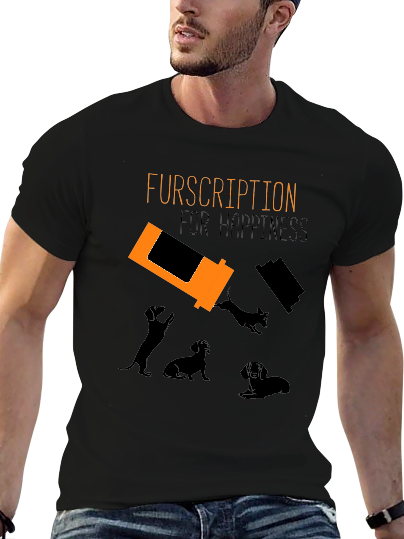 Black Furscription Happiness T-Shirt view 6