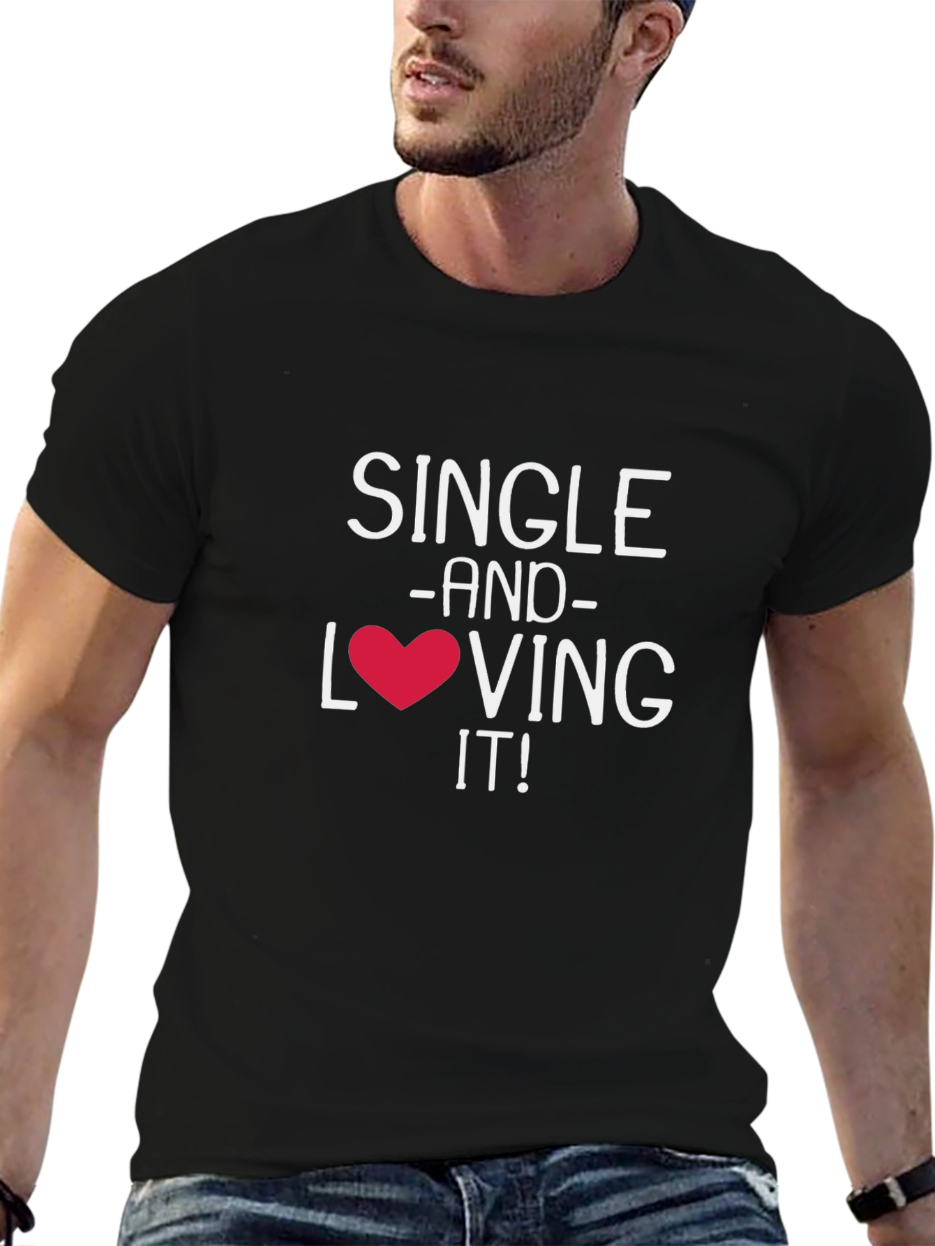 Black Single and Loving It! Graphic T-Shirt view 6