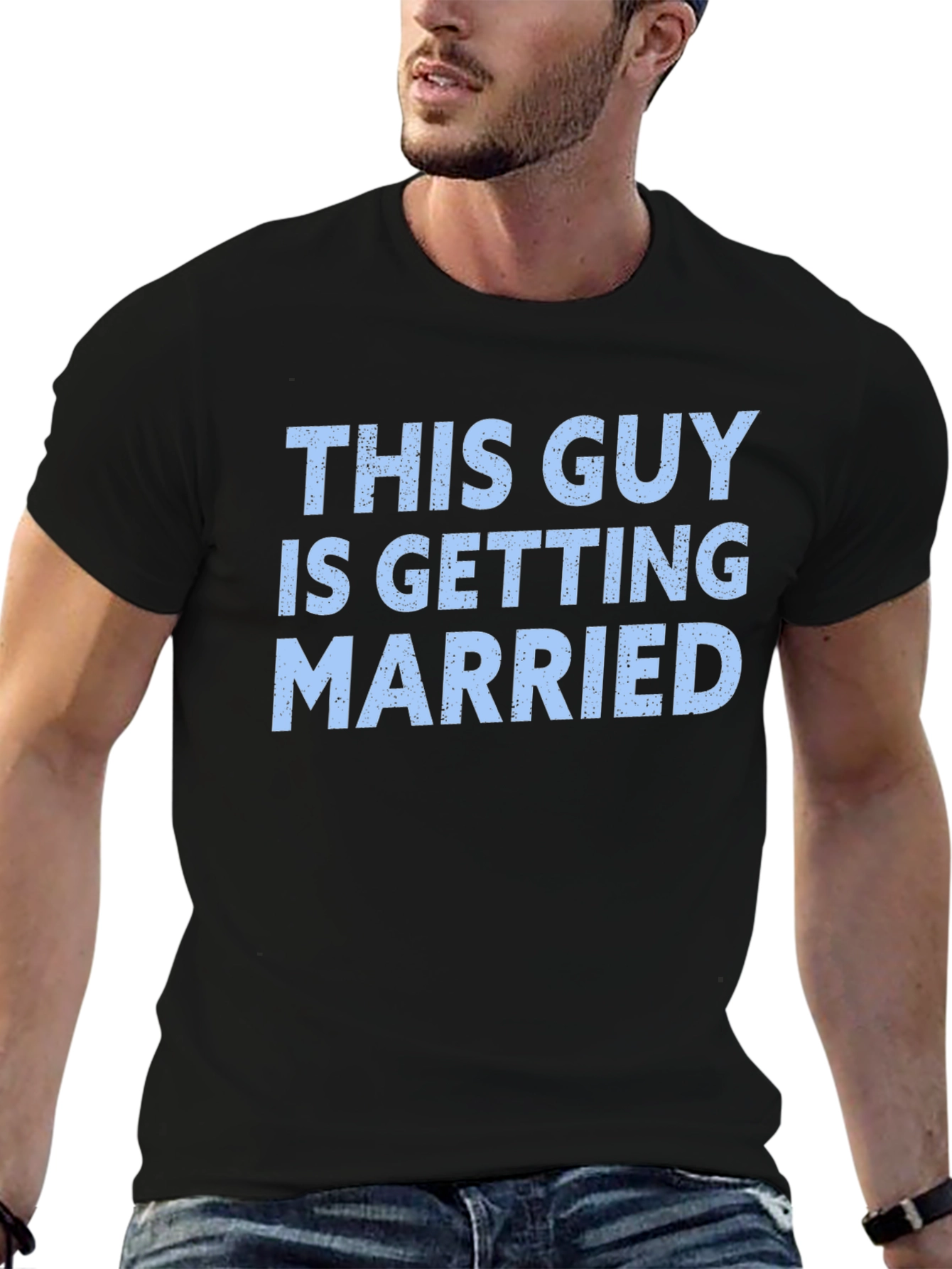 Black Groom-to-be T-shirt - "This Guy is Getting Married" Tee view 6
