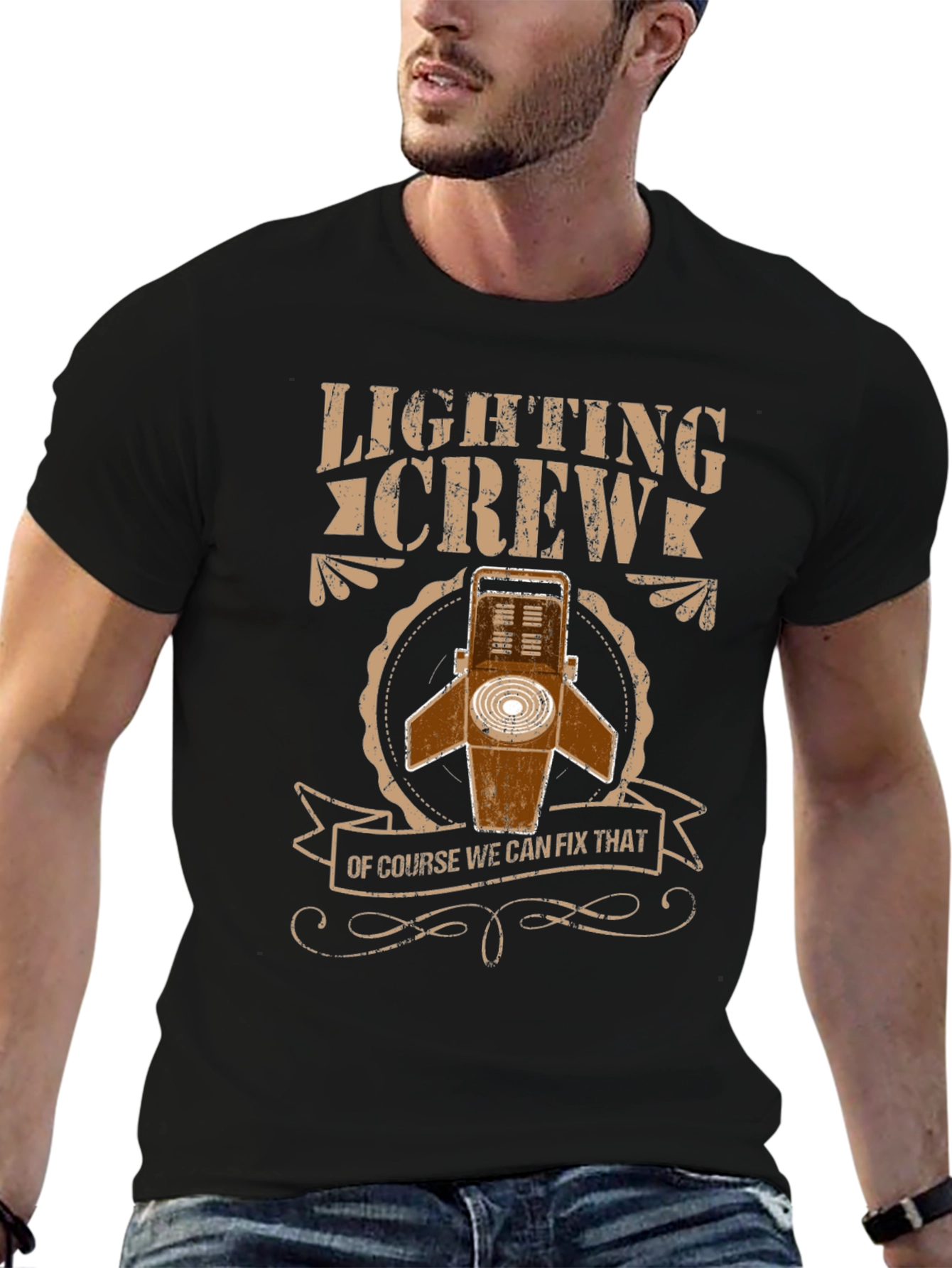 Black Lighting Crew T-Shirt - We Can Fix That view 6
