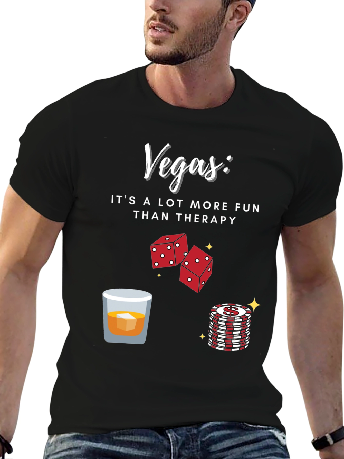 Black Vegas Fun T-Shirt view 6
