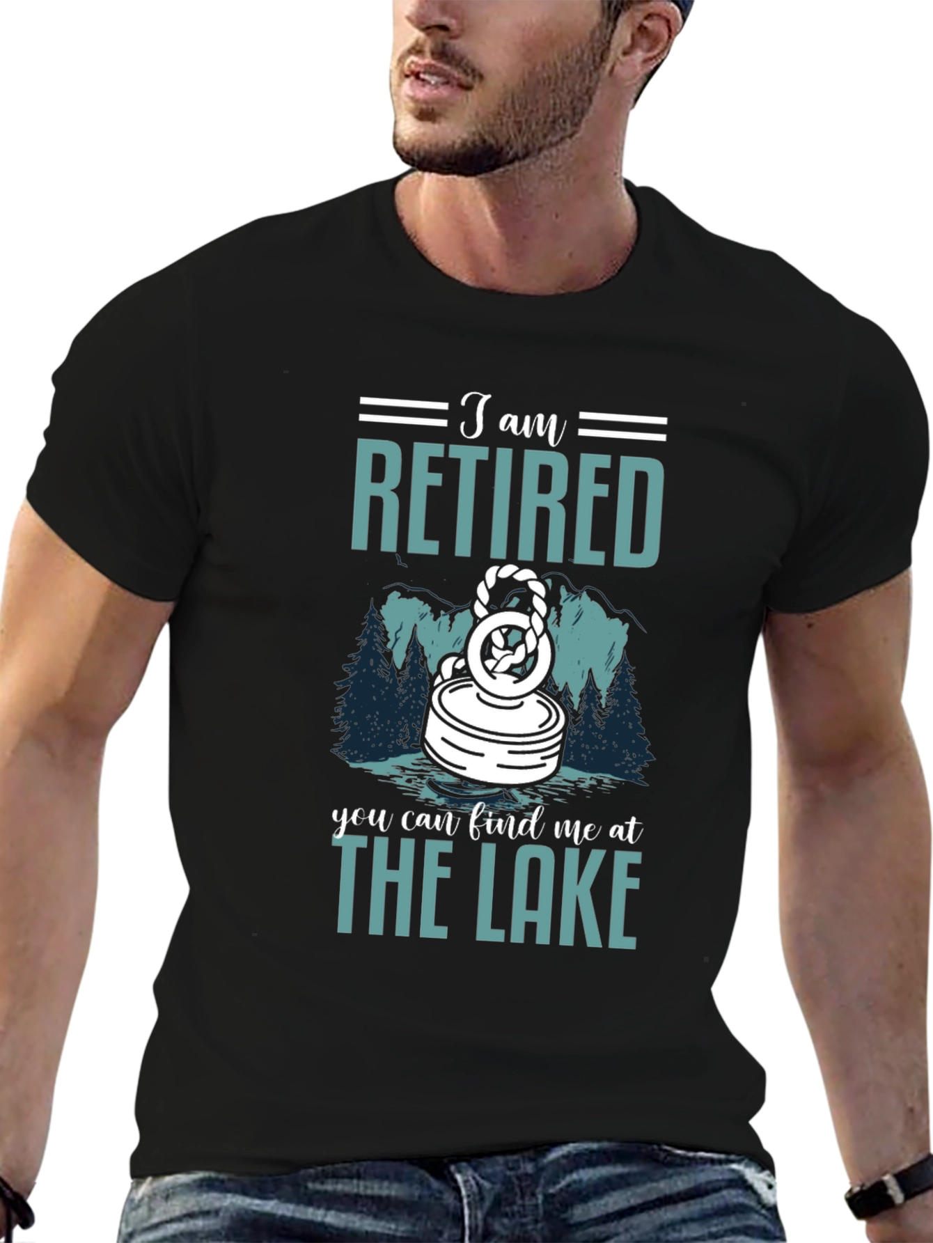 Black Retired Lake T-Shirt view 6