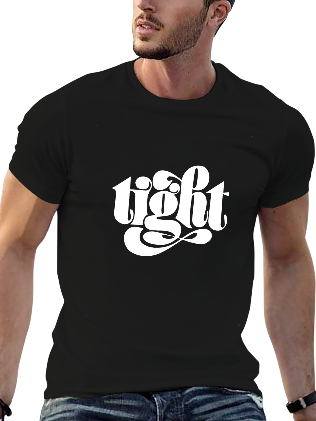 Black Tight Graphic Black T-Shirt view 6