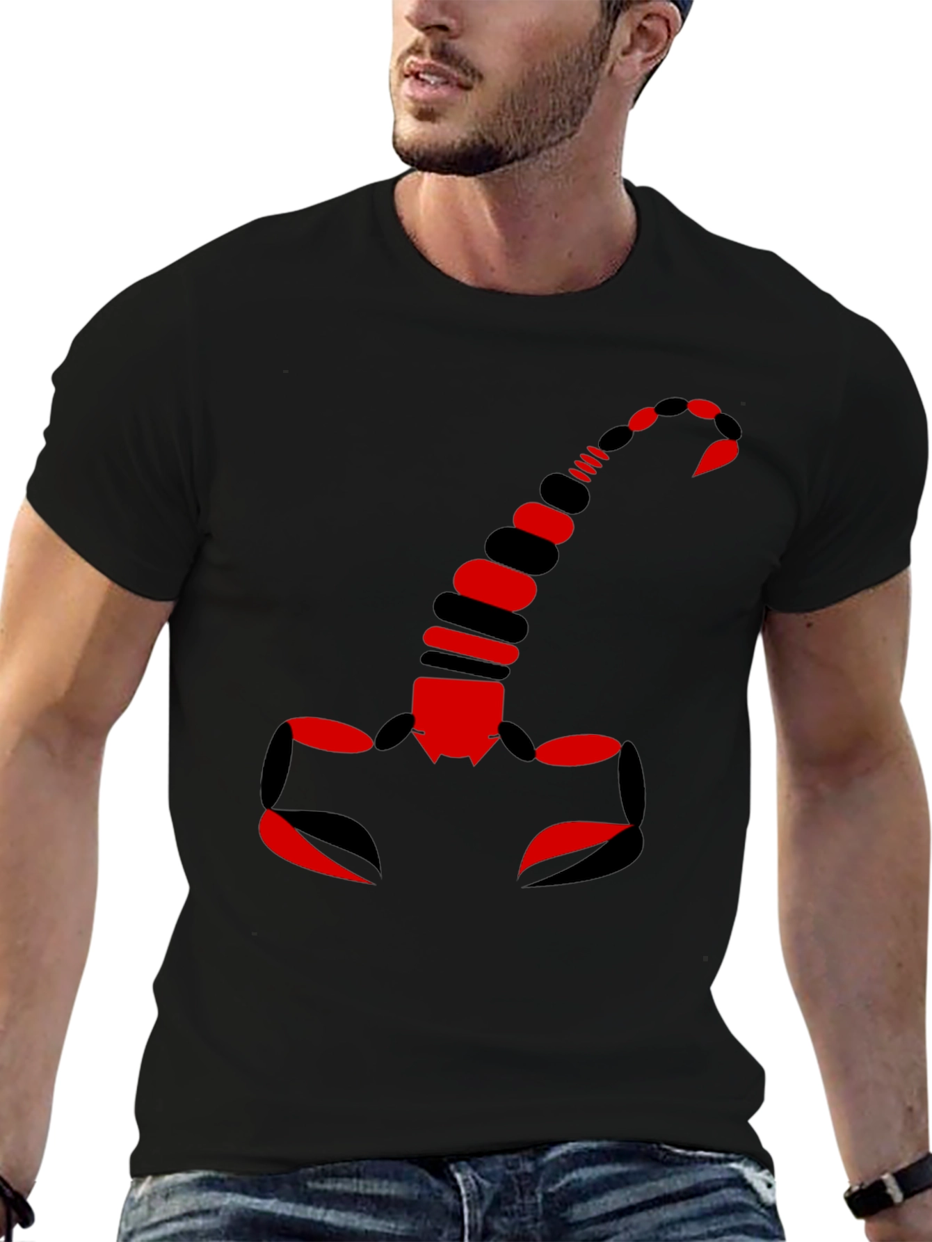 Black Scorpion Graphic Tee - Black Crew Neck view 6