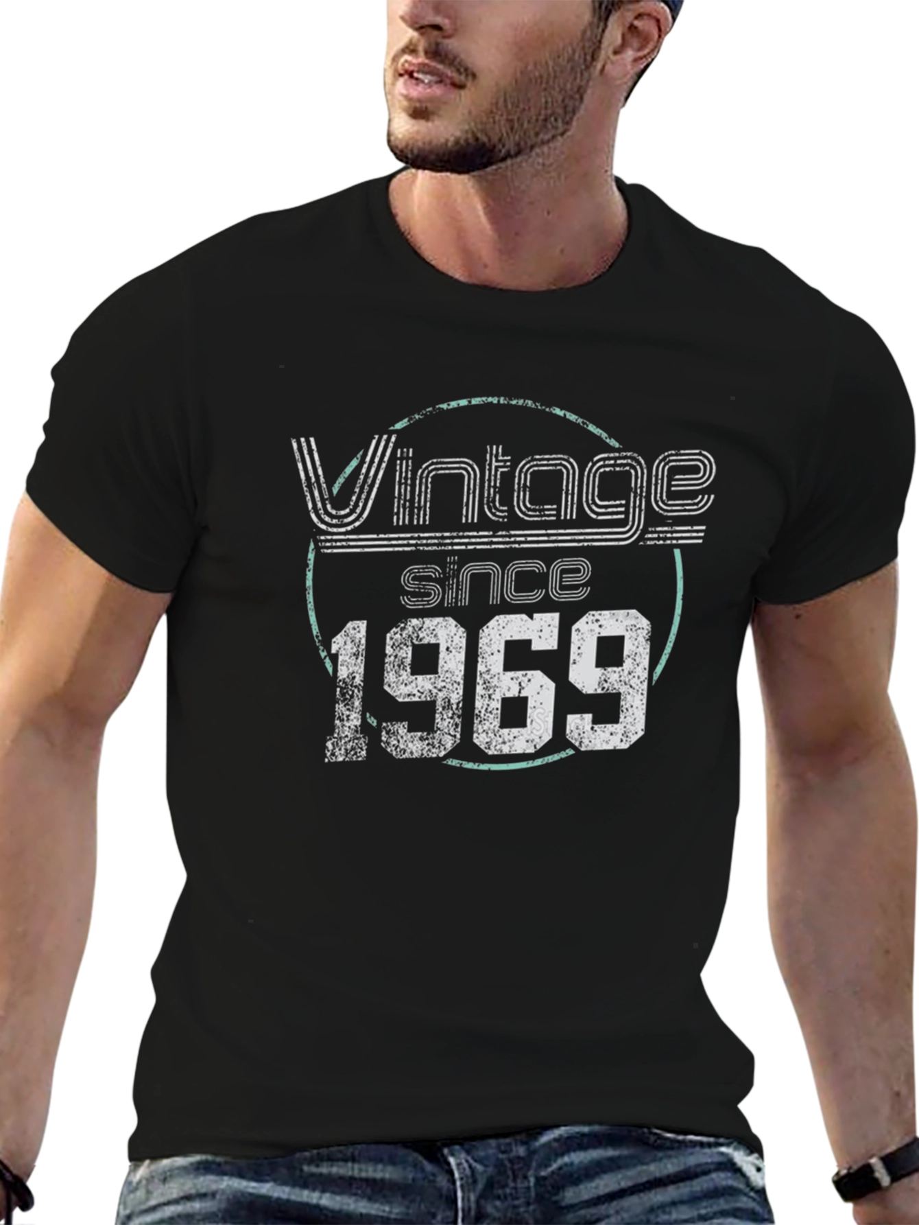 Black Vintage Since 1969 Graphic T-Shirt view 6