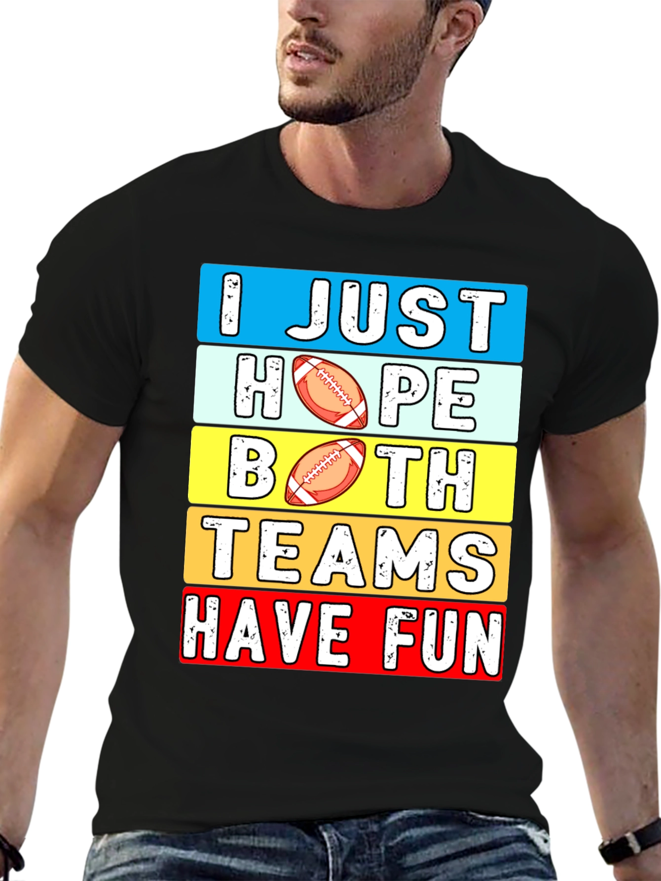 Black I Just Hope Both Teams Have Fun T-Shirt view 6