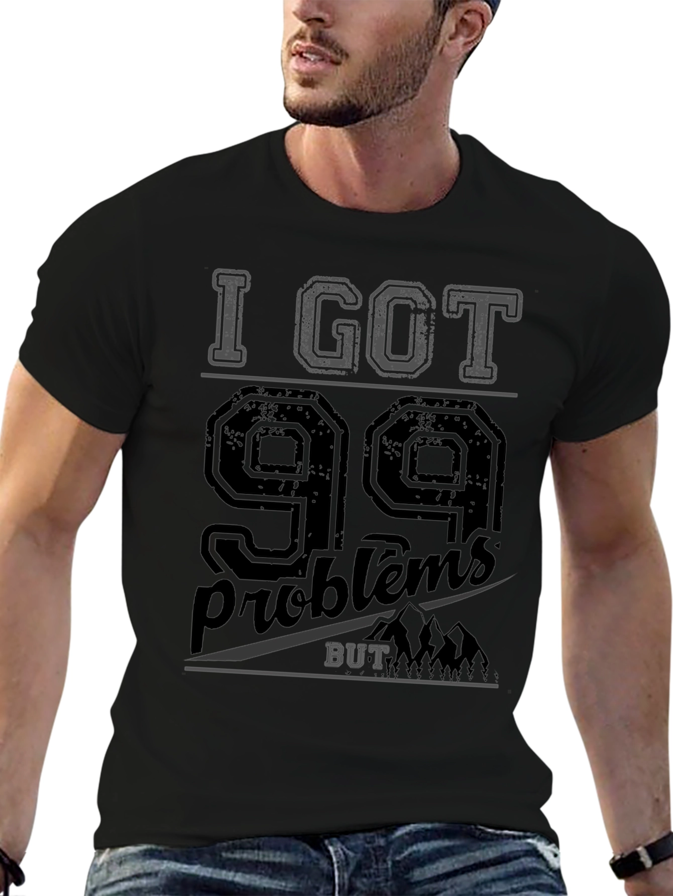 Black 99 Problems T-Shirt - Men's Graphic Tee view 6