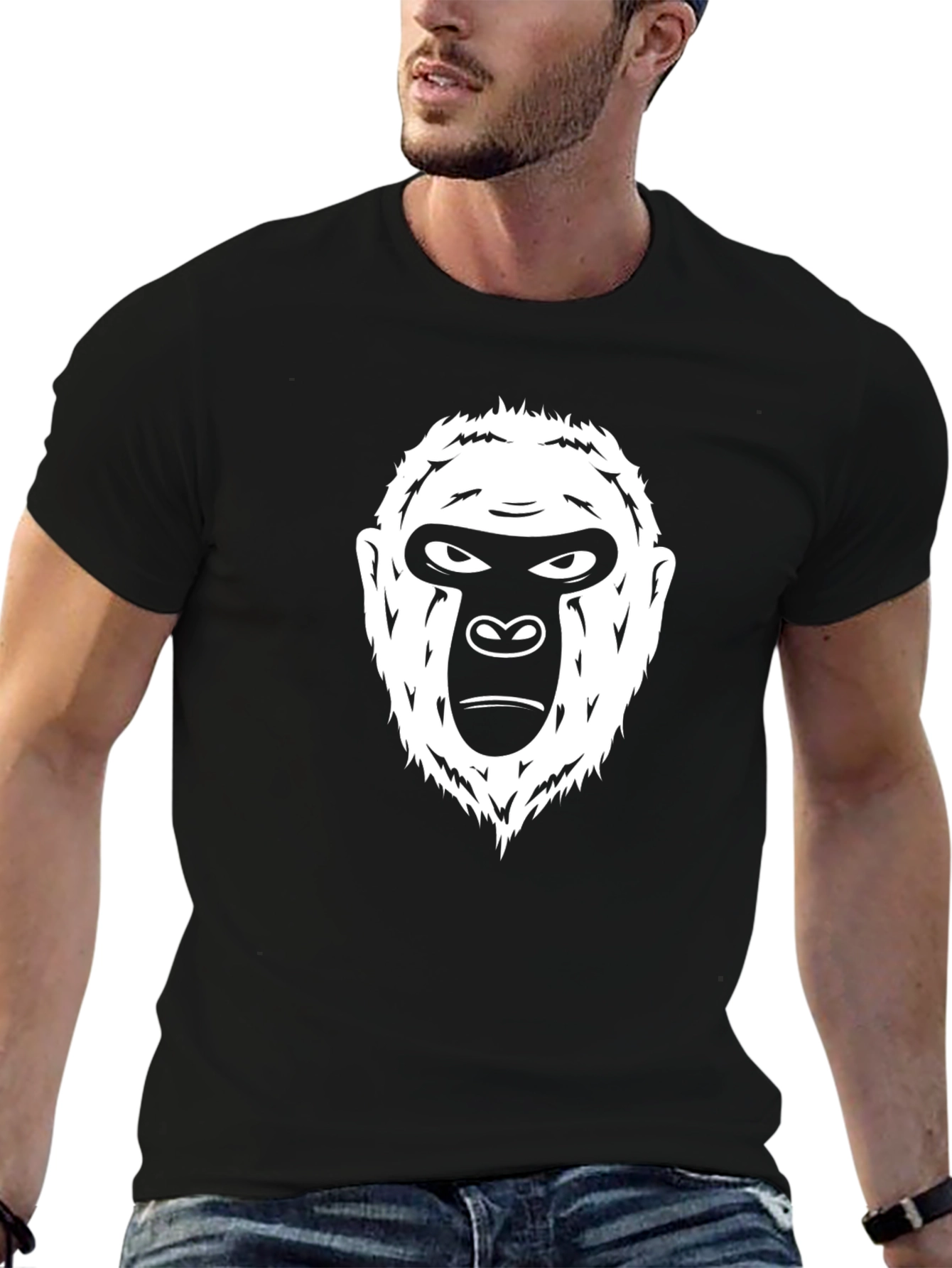 Black Black Gorilla Graphic T-Shirt view 6