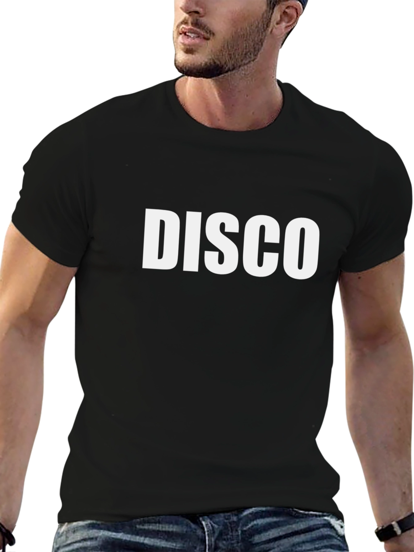 Black Men's Disco Graphic Tee - Black view 6
