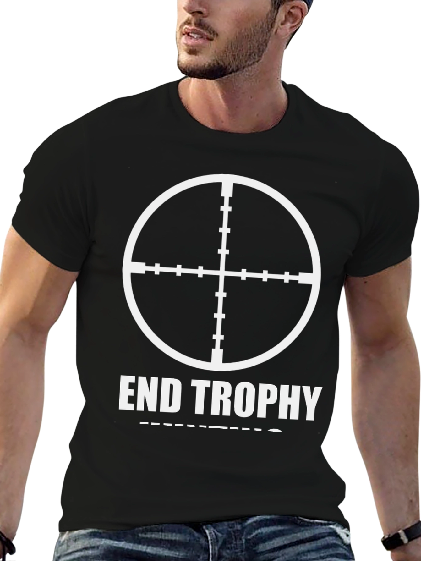 Black End Trophy Hunting Tee - Black Graphic T-Shirt view 6