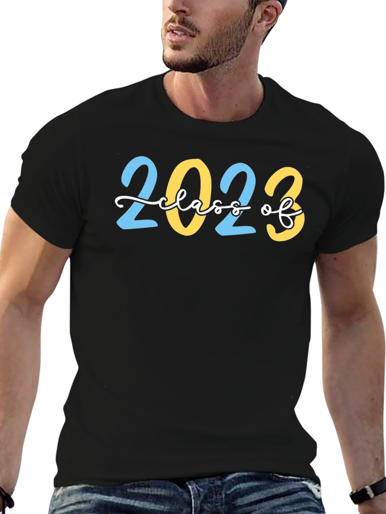 Black Class of 2023 T-Shirt Graduation Tee view 6