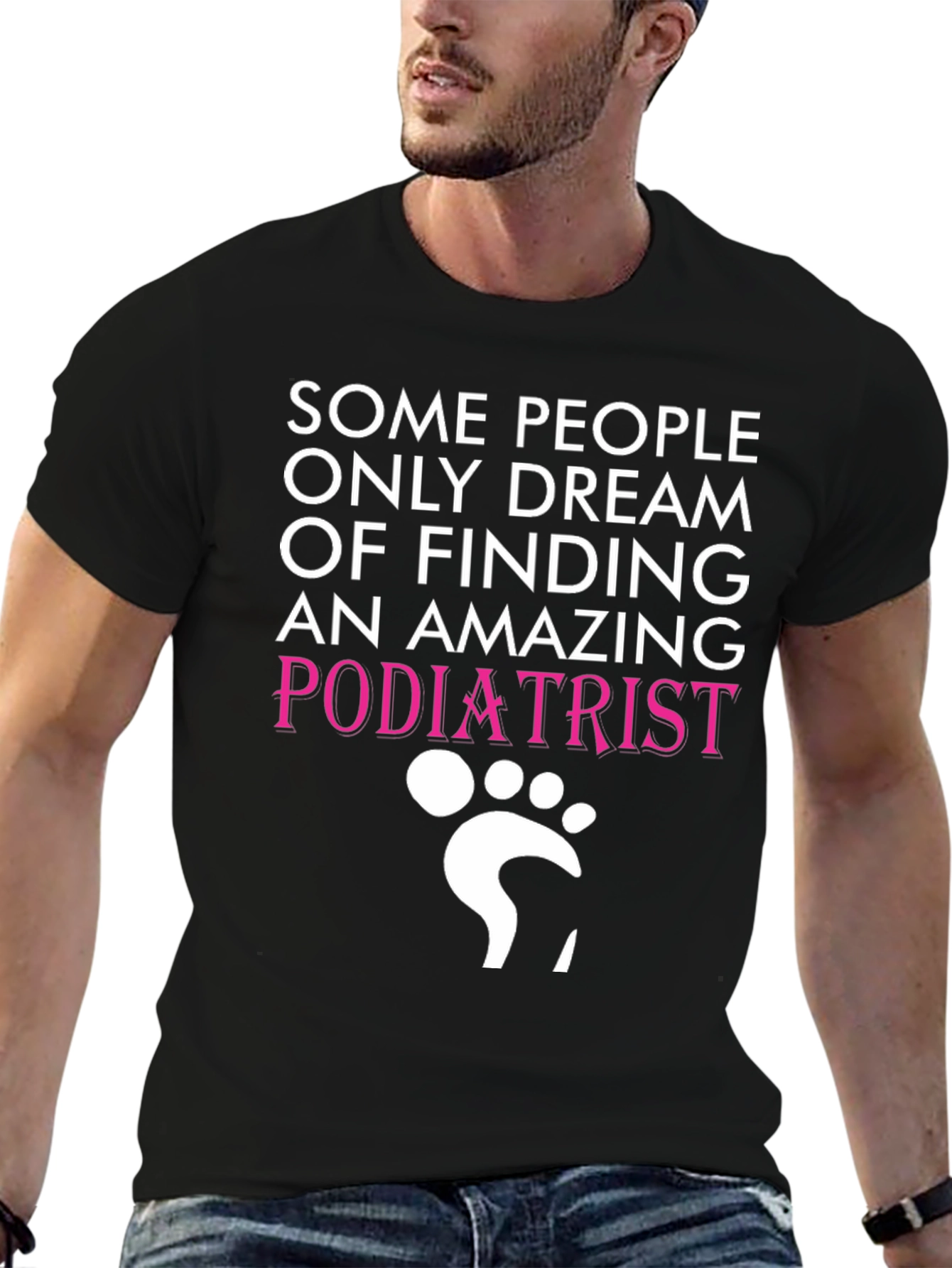 Black Amazing Podiatrist T-Shirt view 6