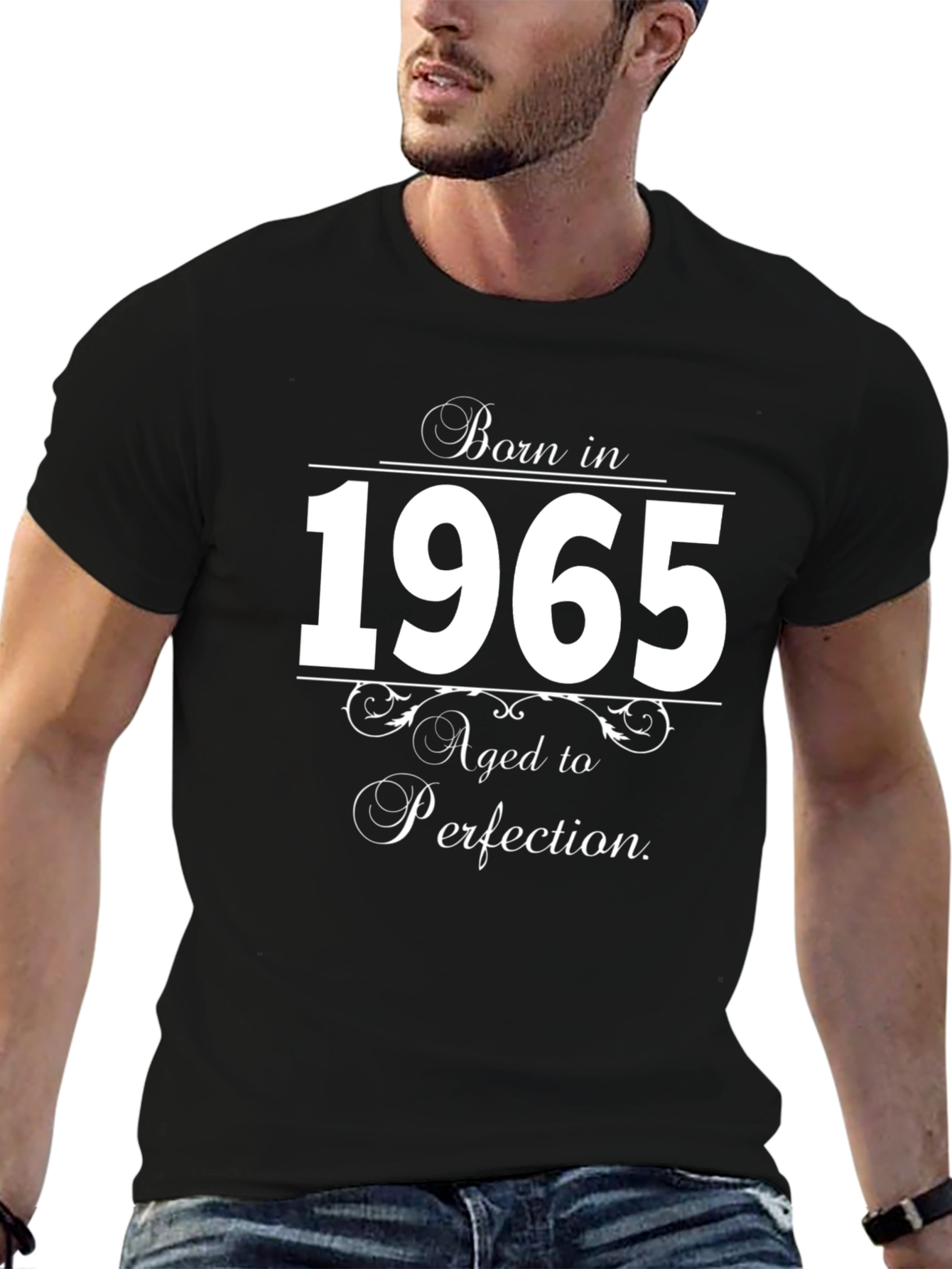 Black Born in 1965 T-Shirt - Aged to Perfection view 6