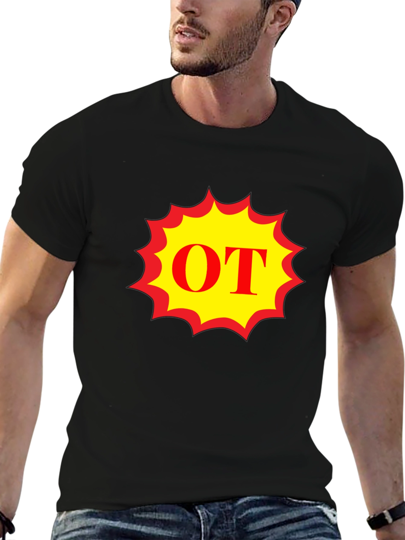 Black OT Burst T-Shirt - Bold Graphic Tee view 6