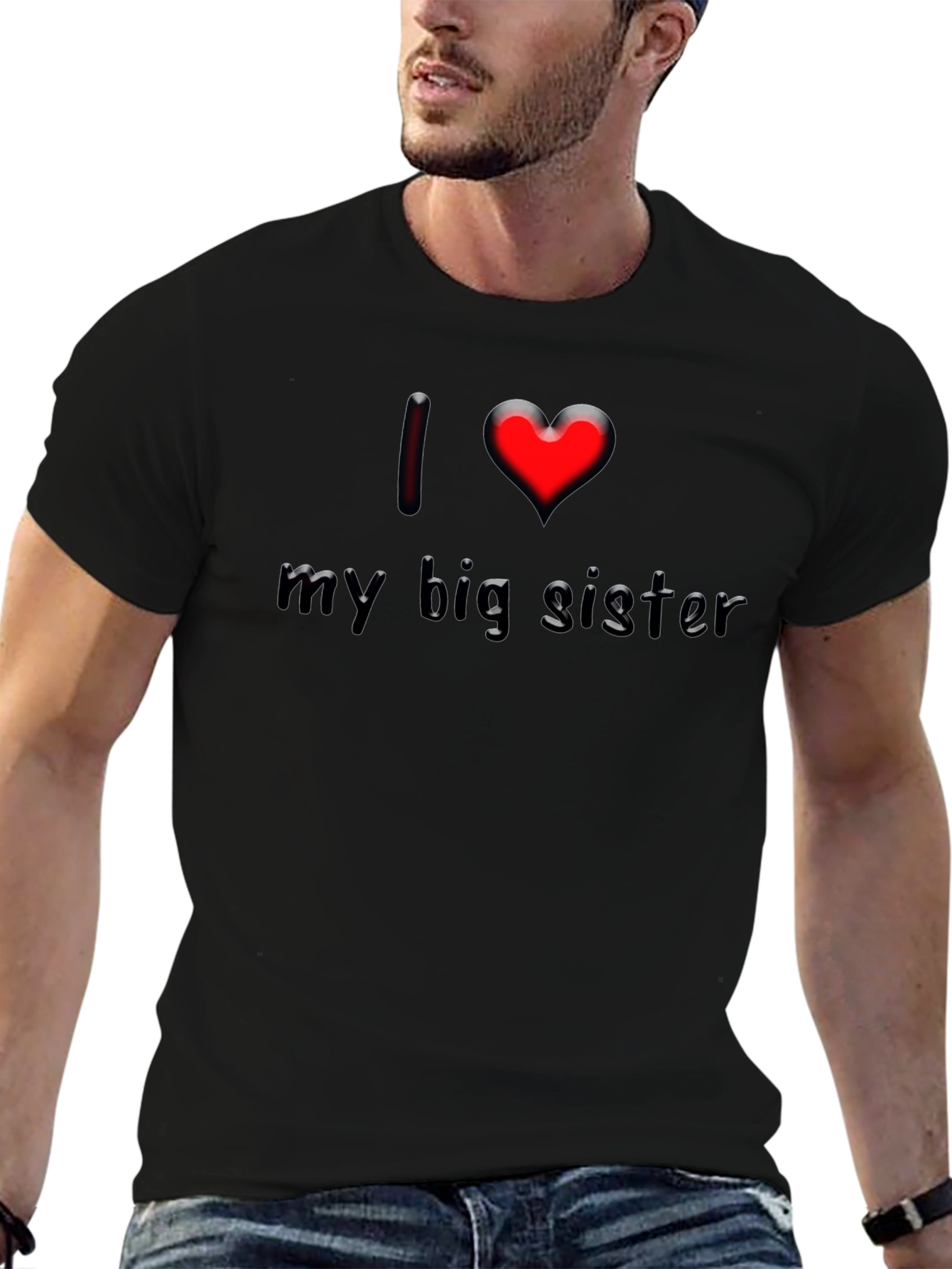 Black I Love My Big Sister Graphic T-Shirt view 6