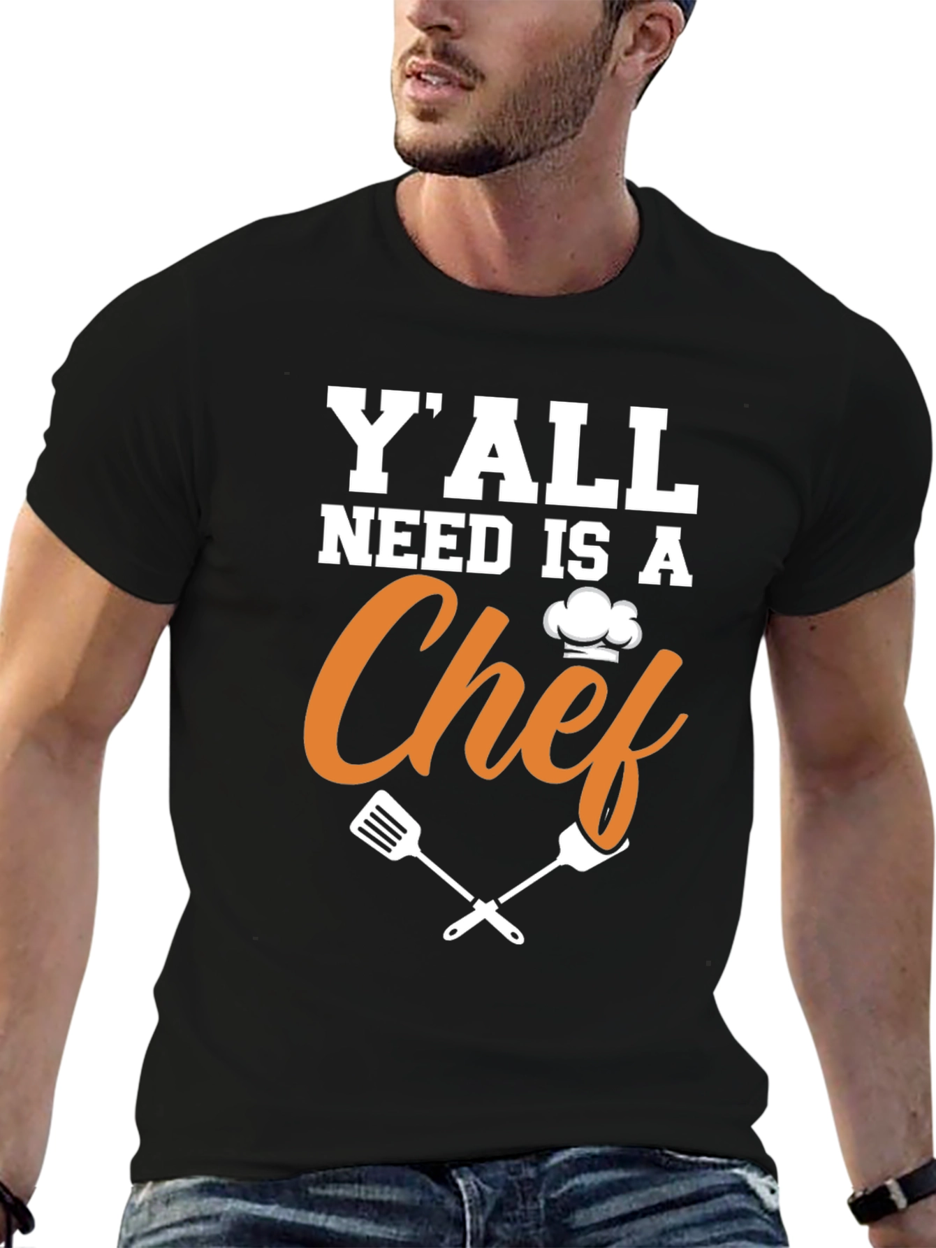 Black Y'all Need A Chef Funny T-Shirt view 6