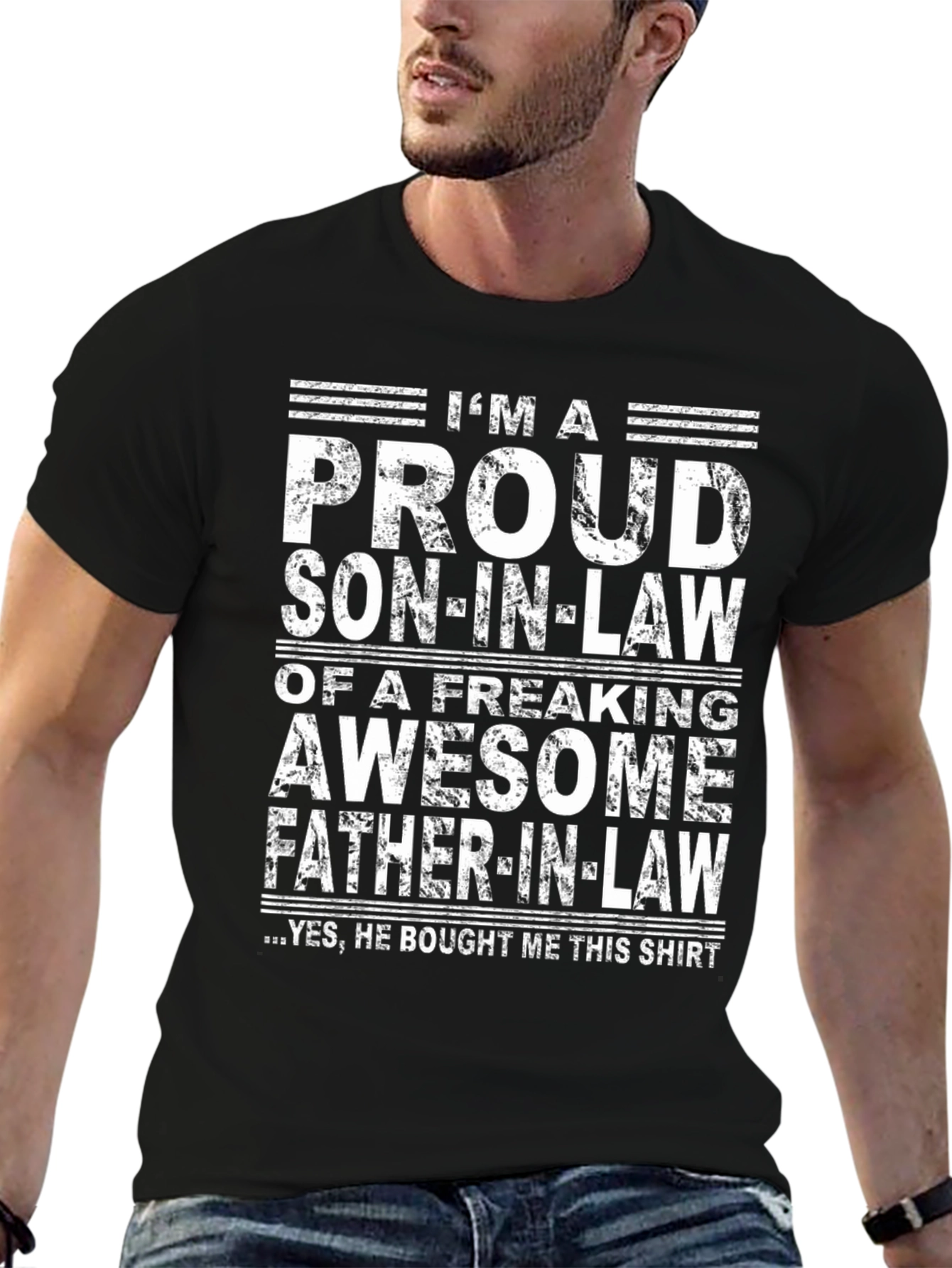 Black Proud Son-in-Law Graphic T-Shirt view 6