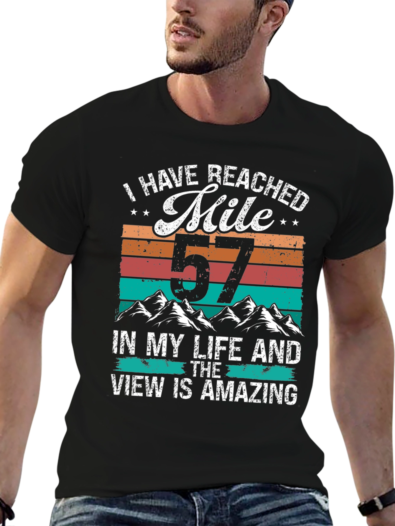 Black 57 Mile Life View T-Shirt view 6