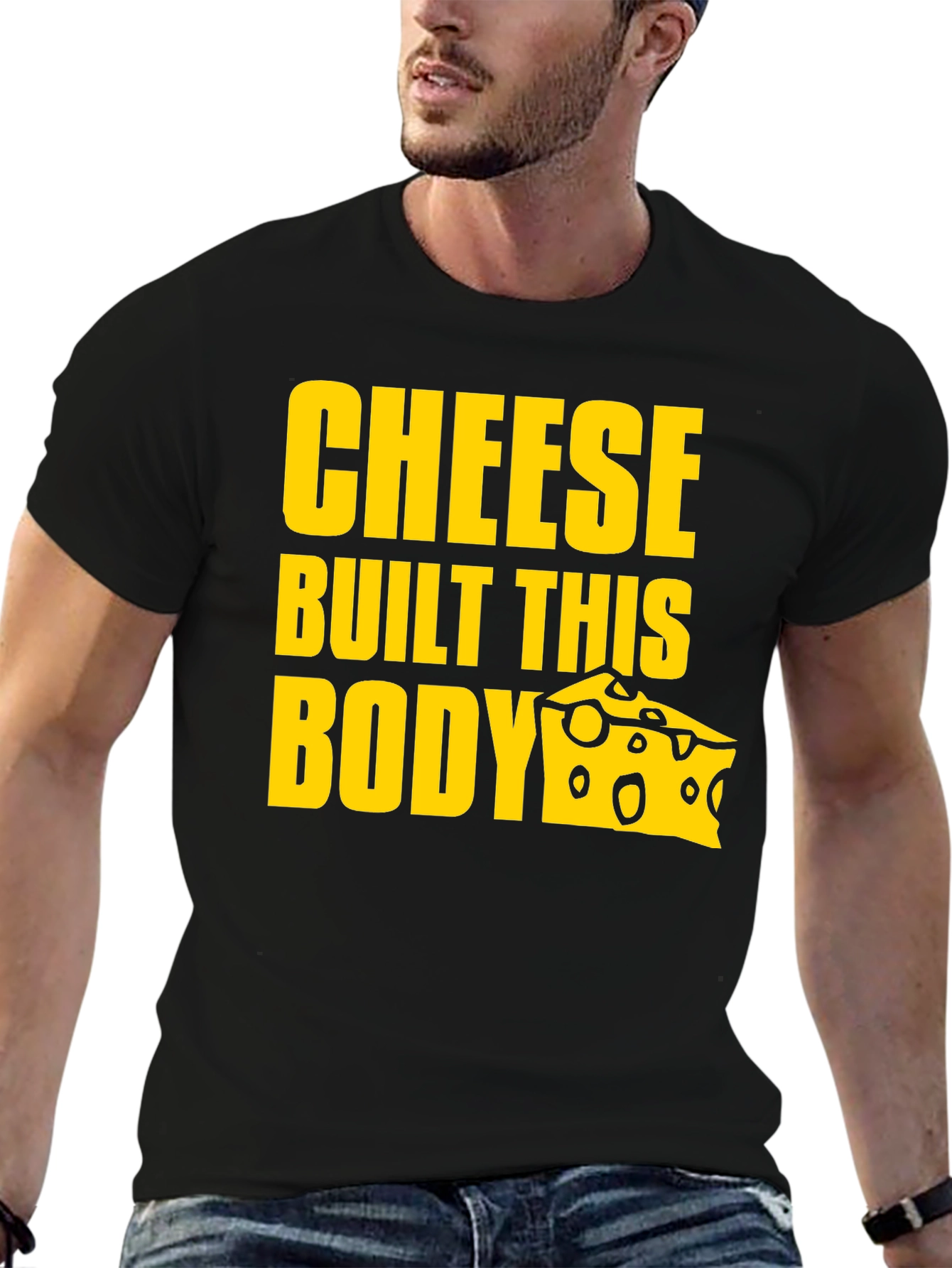Black Cheese Built This Body Graphic T-Shirt view 6