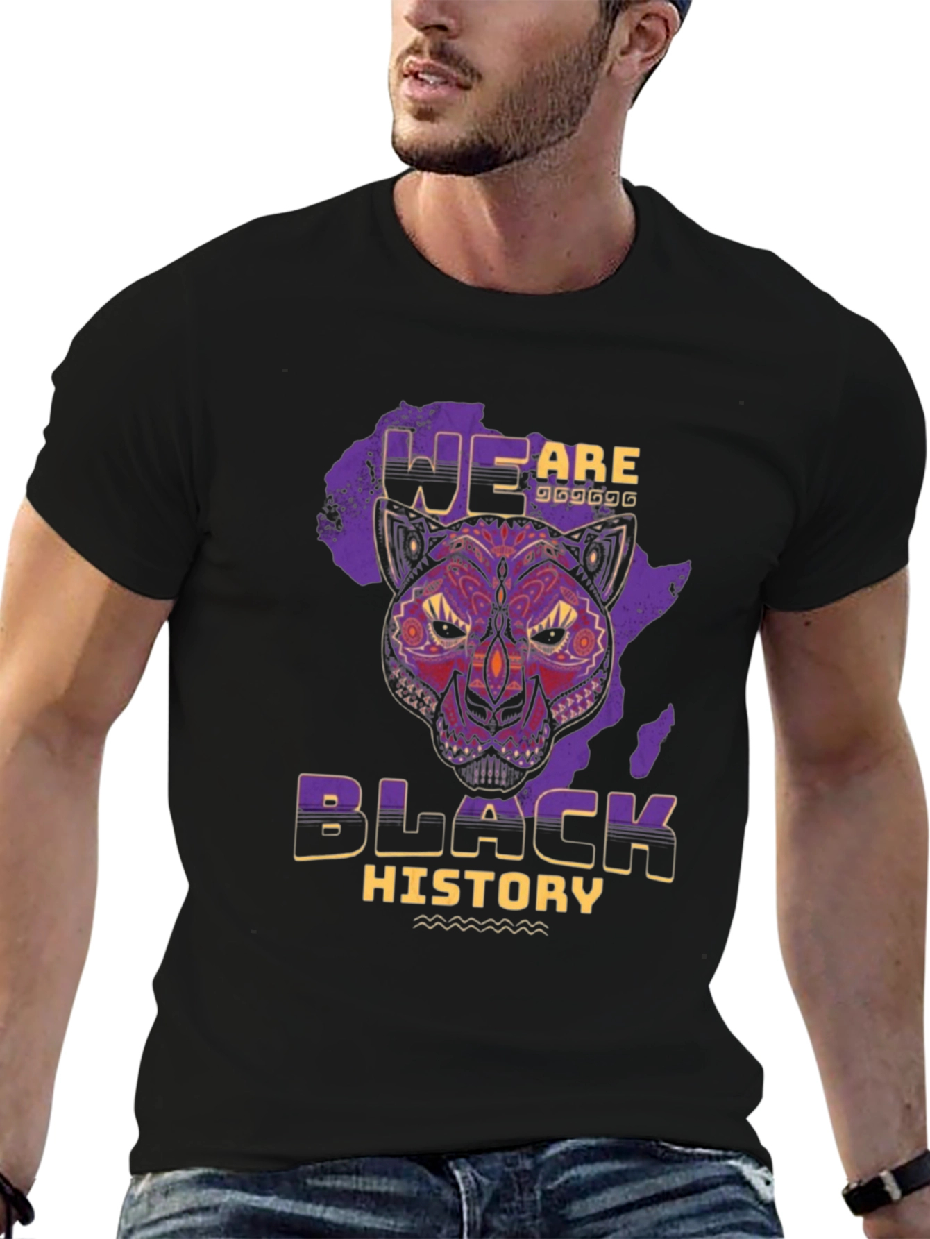 Black Black History Panther T-Shirt view 6