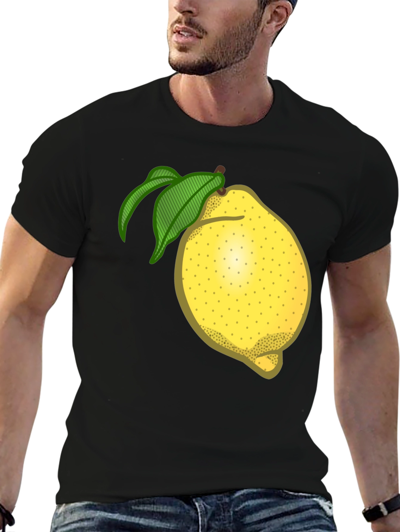 Black Lemon Graphic T-Shirt - Fruity Fun Fashion view 6